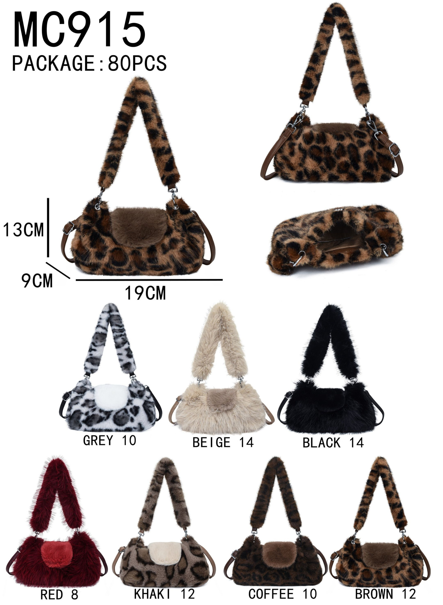 Großhändler AMANDA CLOTHING BAGS AND ACCESSORIES - DAMEN TASCHEN GRÖSSE 19*9*13