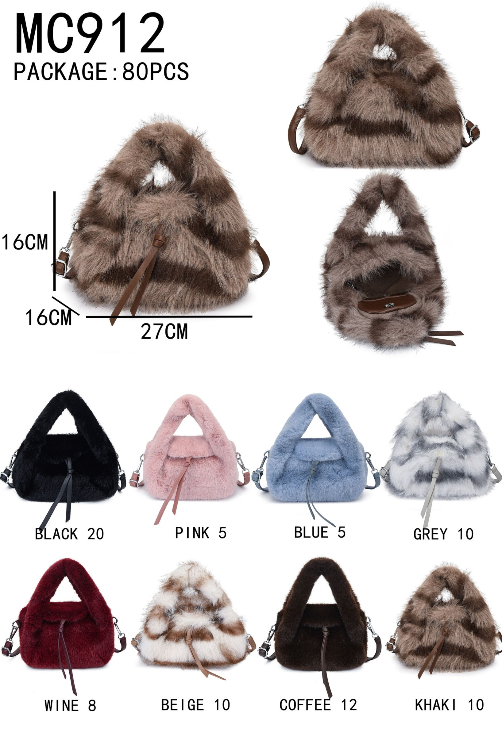 Mayorista AMANDA CLOTHING BAGS AND ACCESSORIES - BOLSOS DE MUJER TAMAÑO 27*16*16