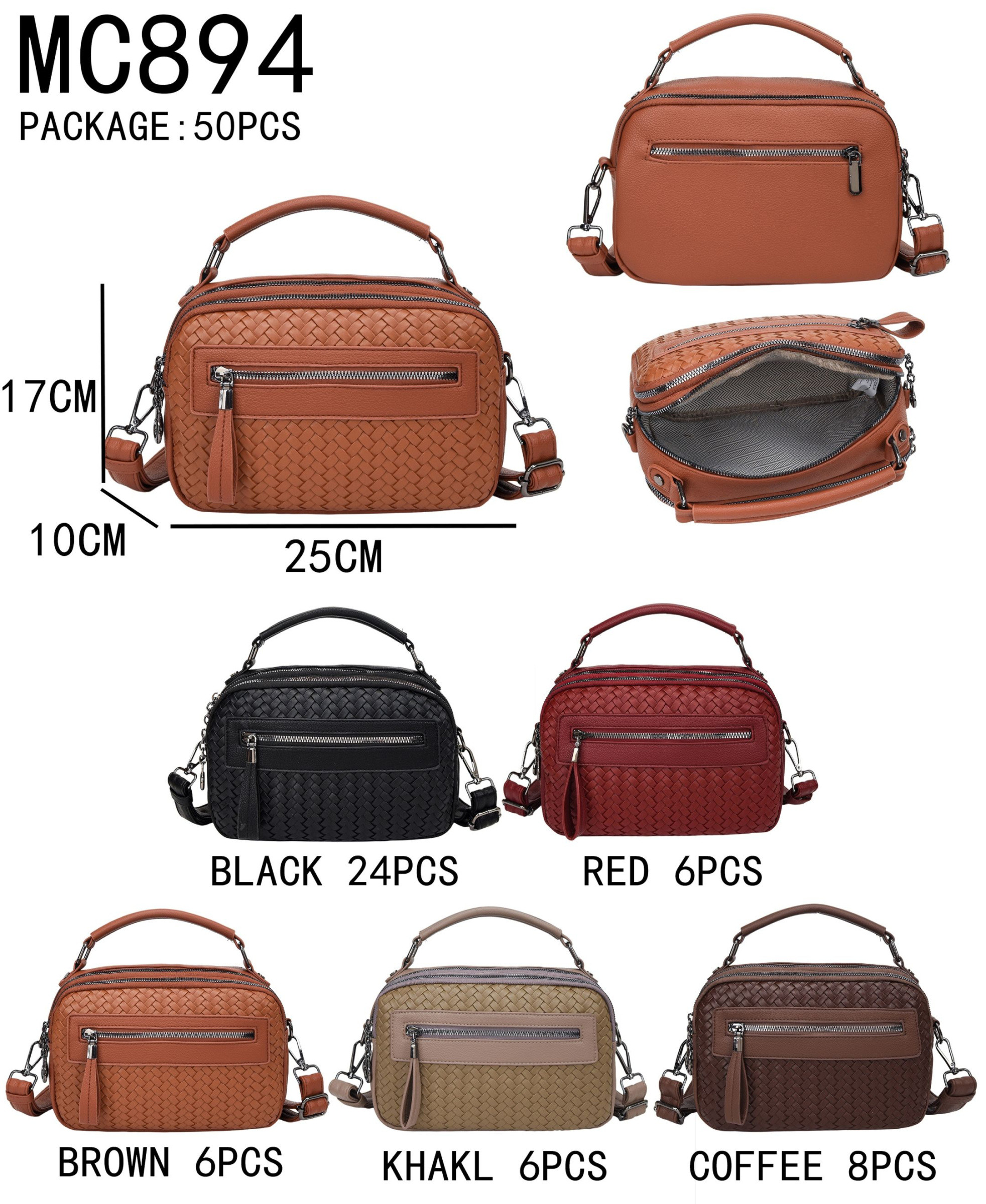 Grossiste AMANDA CLOTHING BAGS AND ACCESSORIES - SACS À MAIN FEMME DIMENSIONS 25*10*17