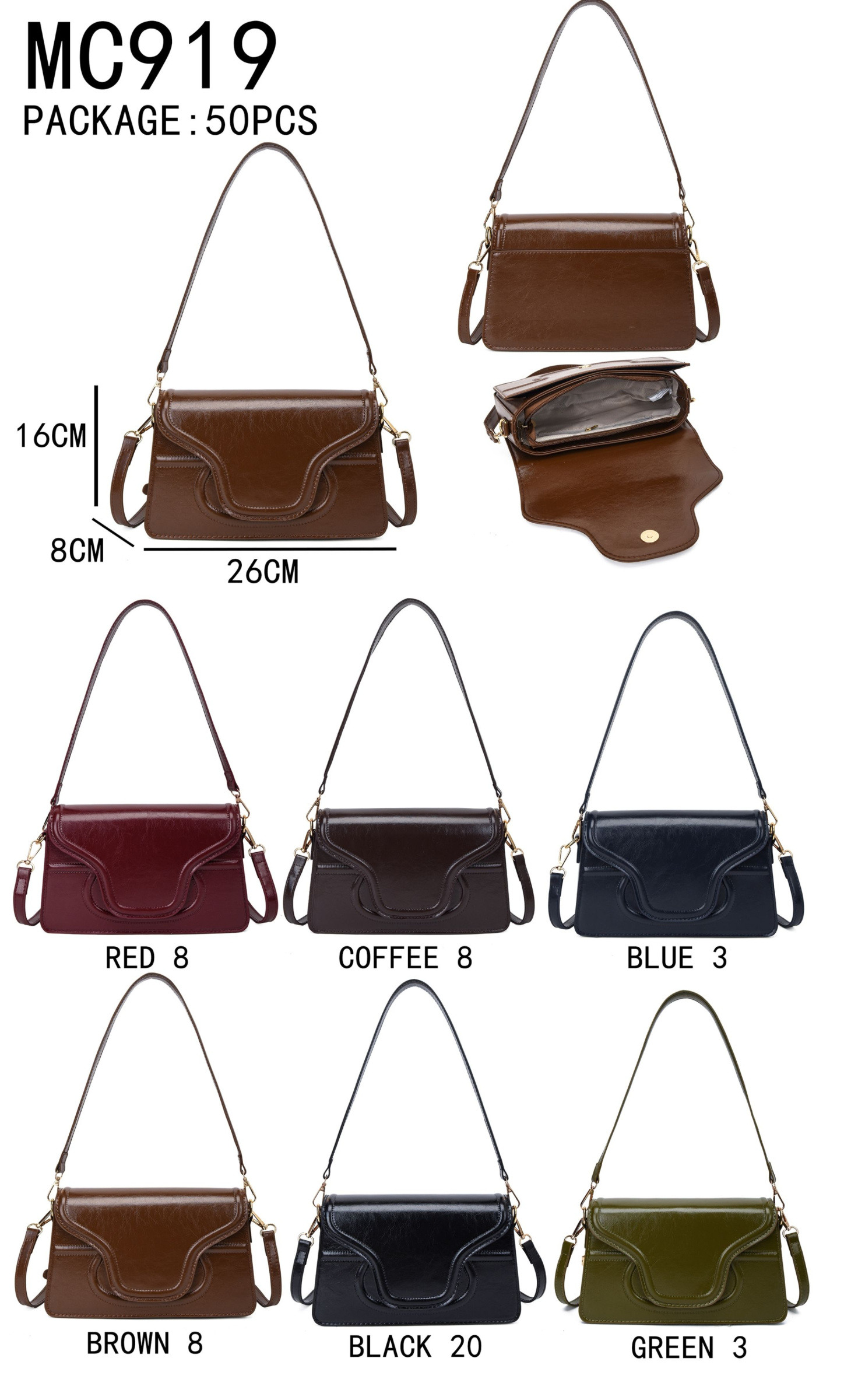 Grossiste AMANDA CLOTHING BAGS AND ACCESSORIES - SACS À MAIN FEMME DIMENSIONS 26*8*16