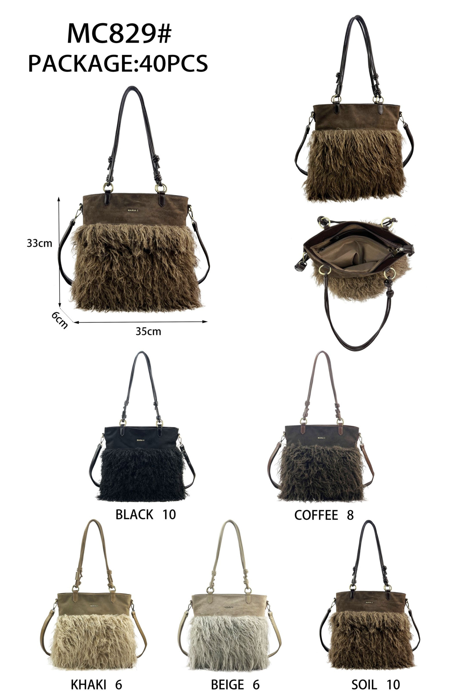 Wholesaler AMANDA CLOTHING BAGS AND ACCESSORIES - WOMEN'S BAGS SIZE 35*6*33CM