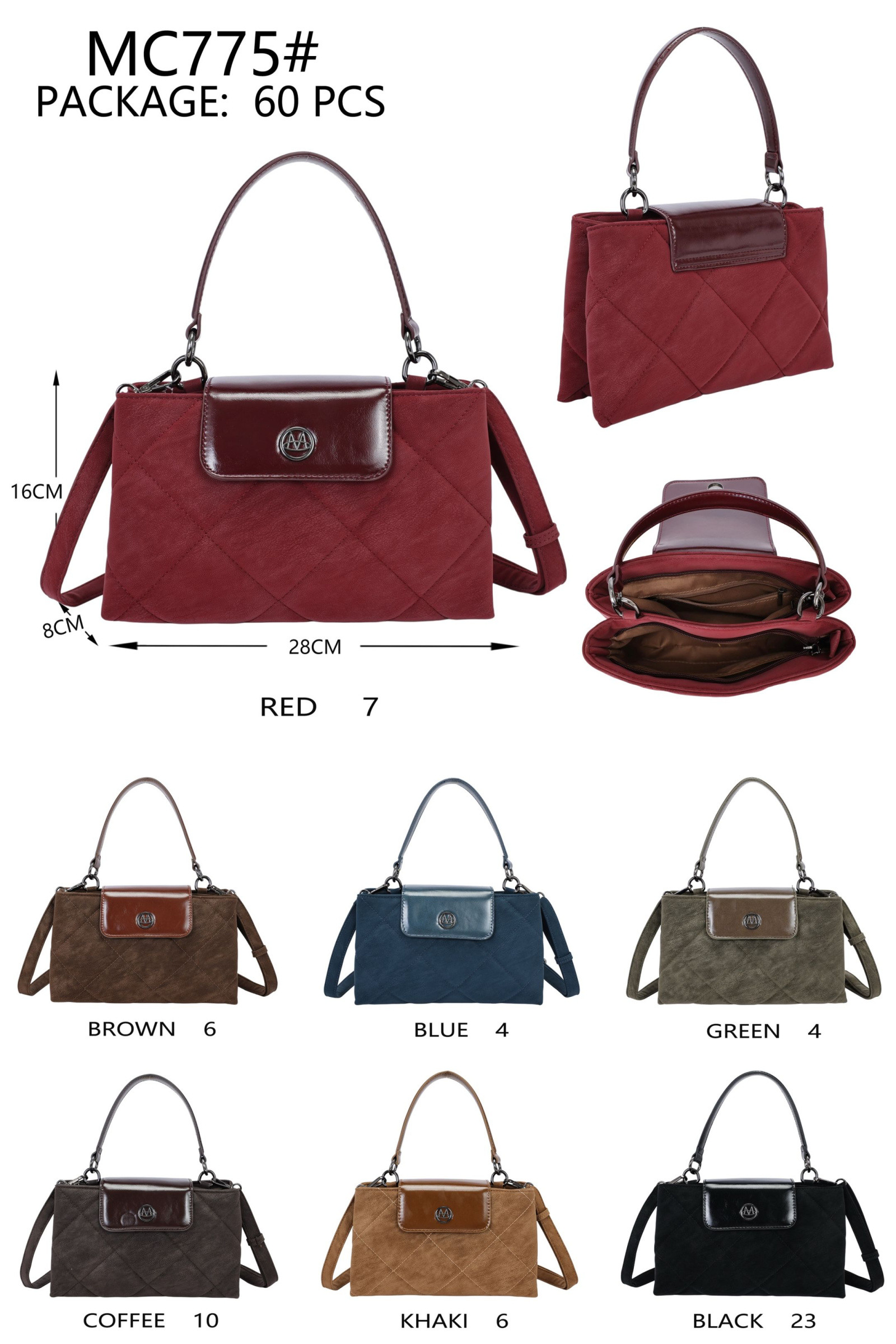 Großhändler AMANDA CLOTHING BAGS AND ACCESSORIES - DAMENHANDTASCHEN GRÖSSE 28*8*116CM