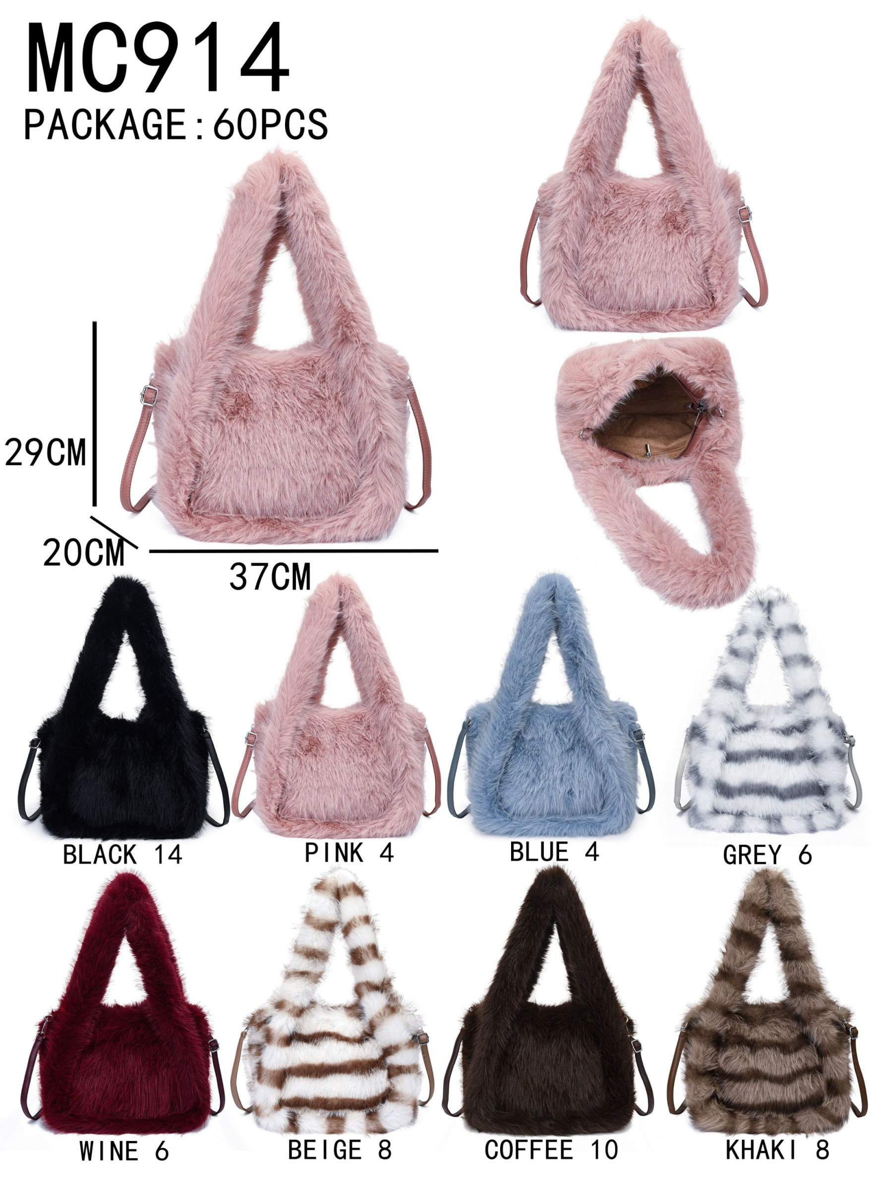 Grossista AMANDA CLOTHING BAGS AND ACCESSORIES - BORSE DONNA MISURA 37*20*29
