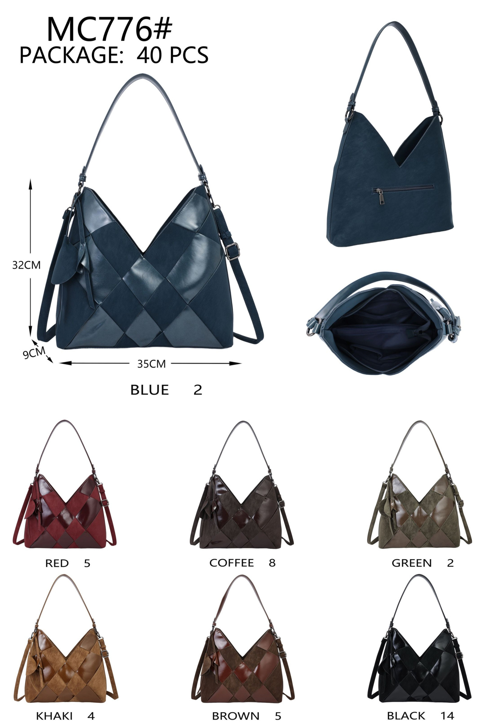 Wholesaler AMANDA CLOTHING BAGS AND ACCESSORIES - WOMEN'S BAGS SIZE 35*9*32CM