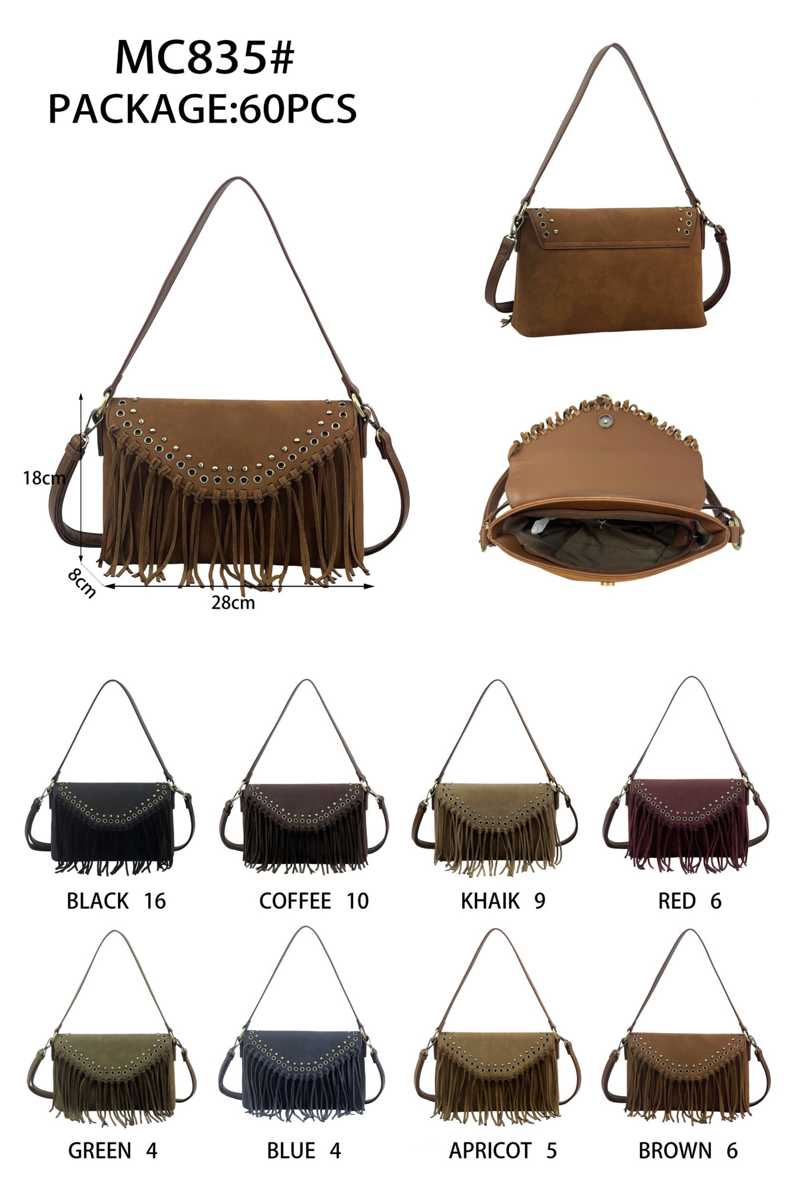 Grossista AMANDA CLOTHING BAGS AND ACCESSORIES - BORSE DONNA MISURA 28*8*18