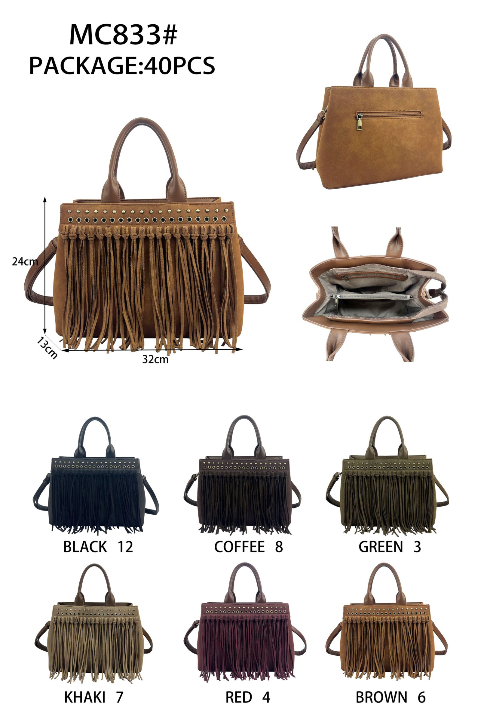 Grossista AMANDA CLOTHING BAGS AND ACCESSORIES - BORSE DONNA MISURA 32*13*24