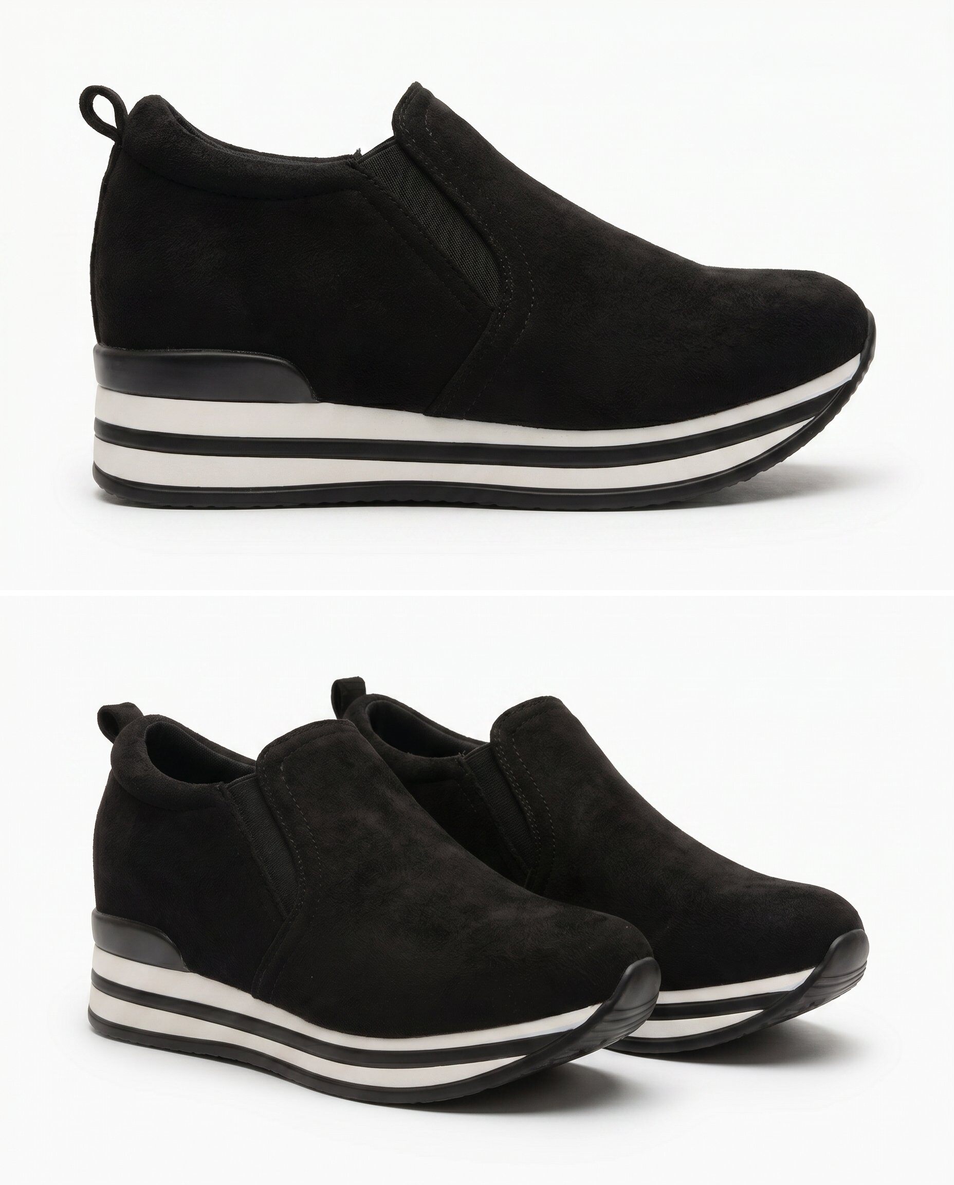 Wholesaler AMANDA SHOES - SUEDE SLIP-ON SNEAKER WITH INTERNAL WEDGE