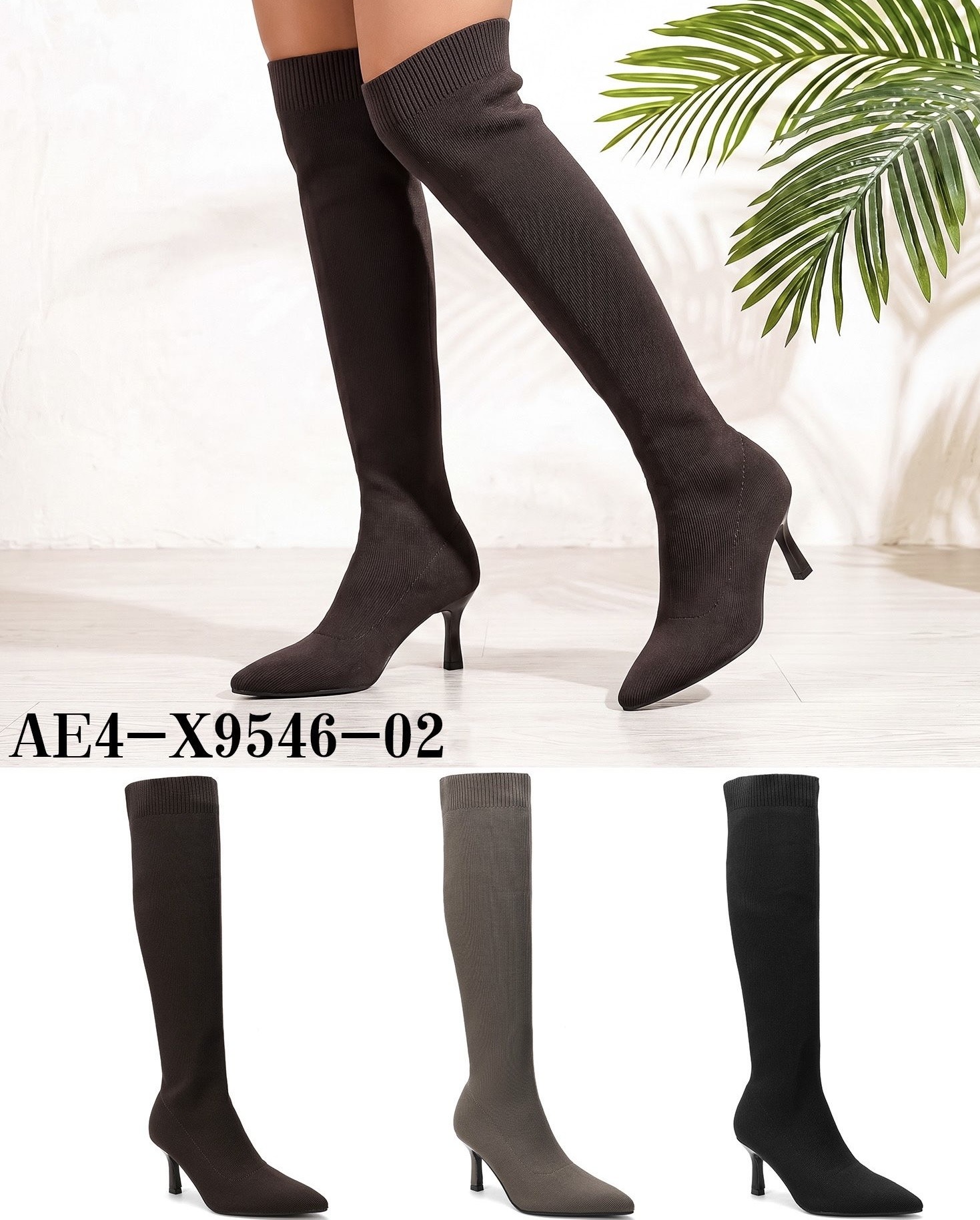 Grossiste AMANDA SHOES - Bottes hautes à talons tendance