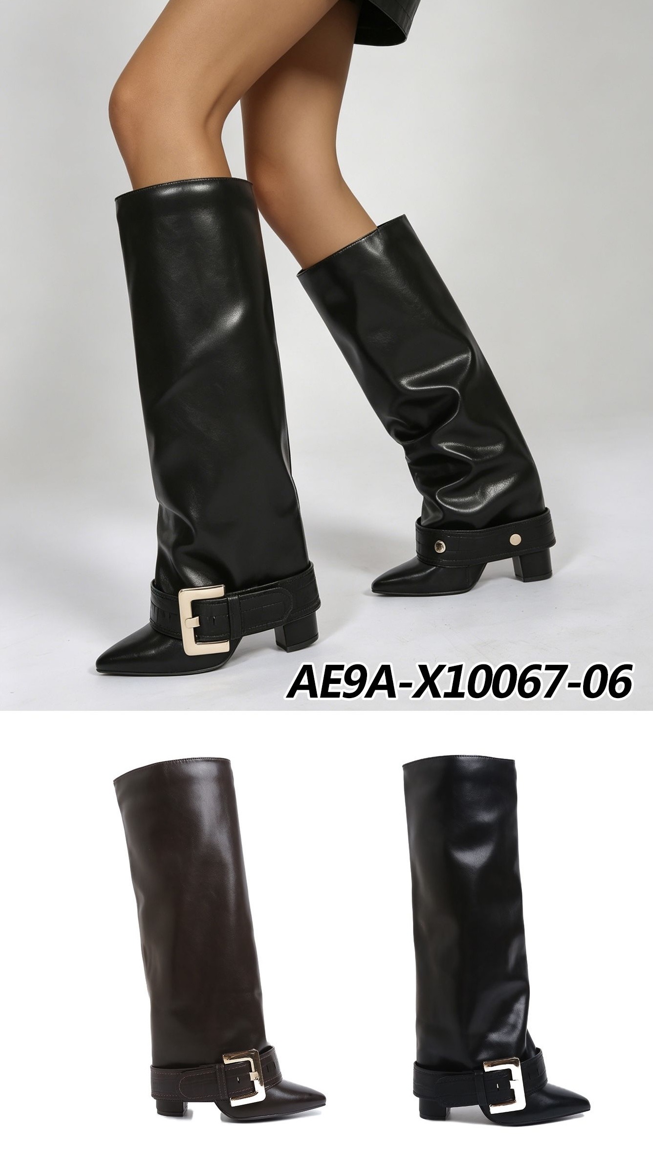 Grossiste AMANDA SHOES - Bottes hautes à talons tendance