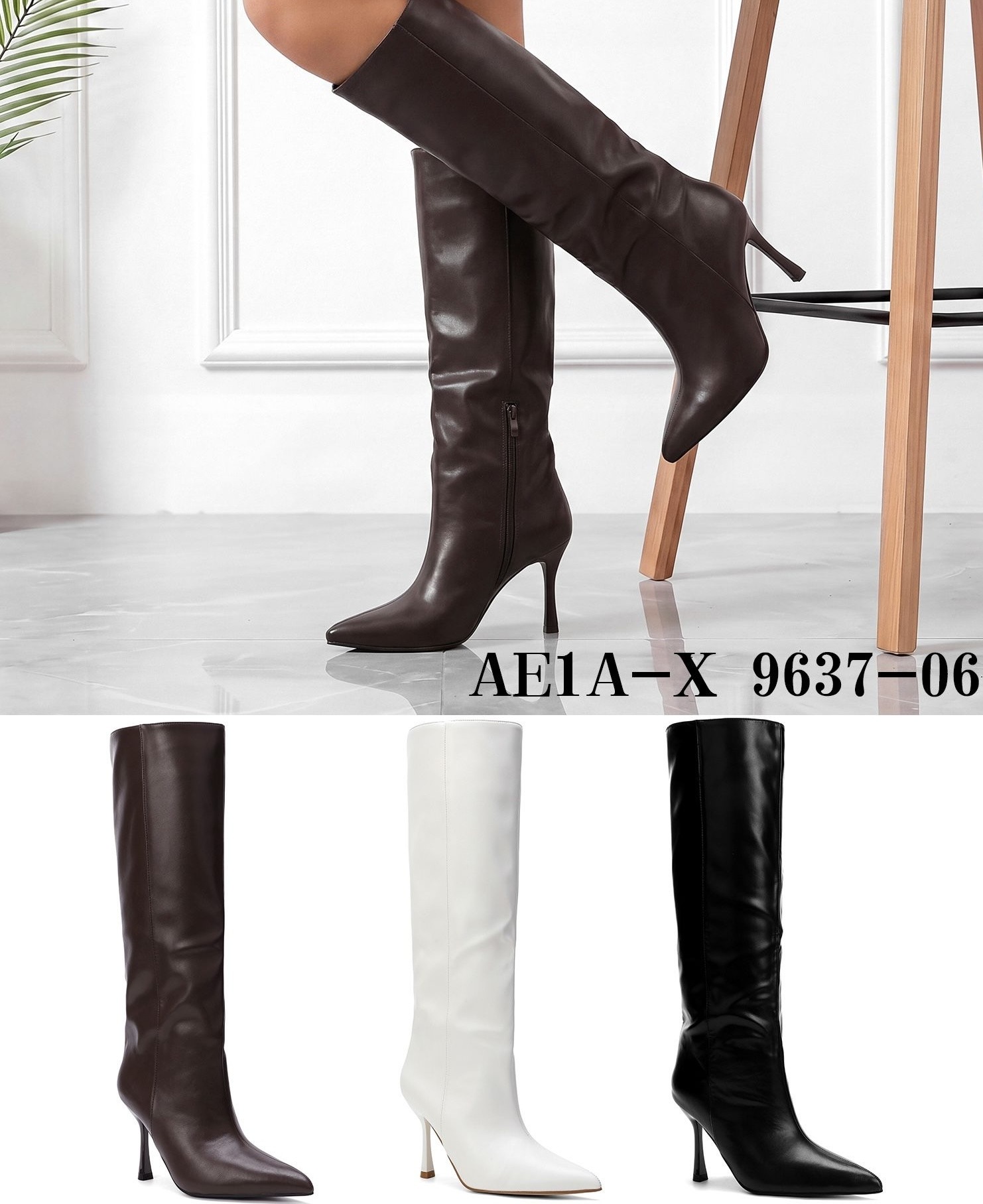 Grossiste AMANDA SHOES - Bottes hautes à talons tendance