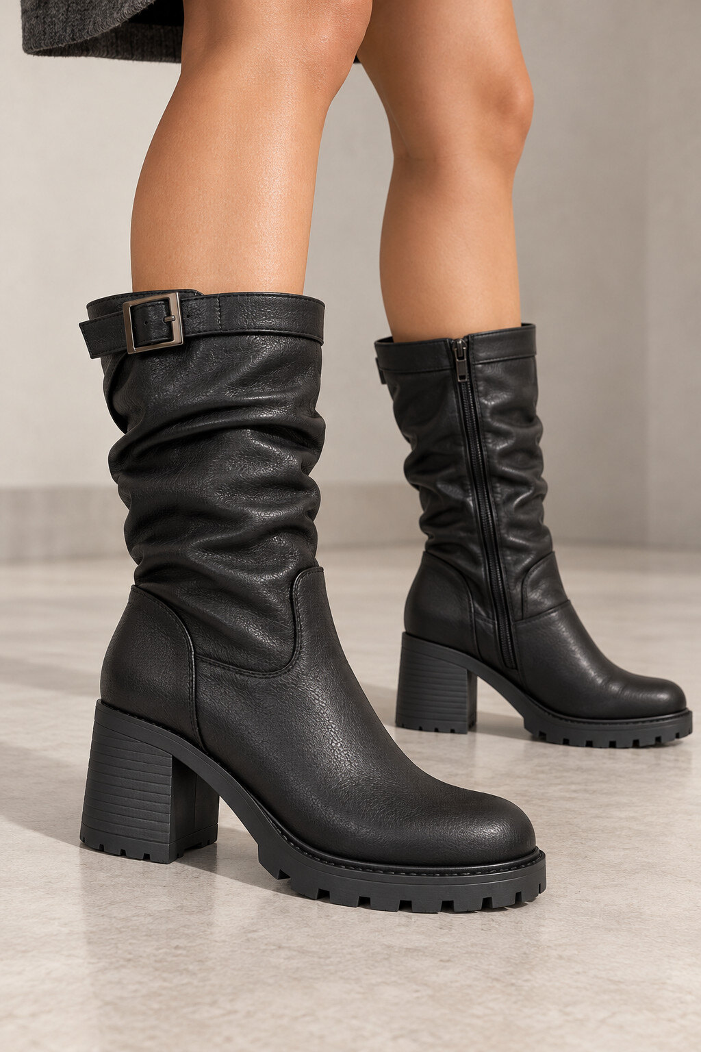 Großhändler AMANDA SHOES - Modische hohe Stiefel mit Absatz