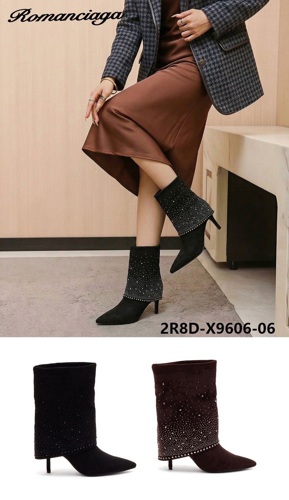 Grossiste AMANDA SHOES - Bottes hautes à talons tendance