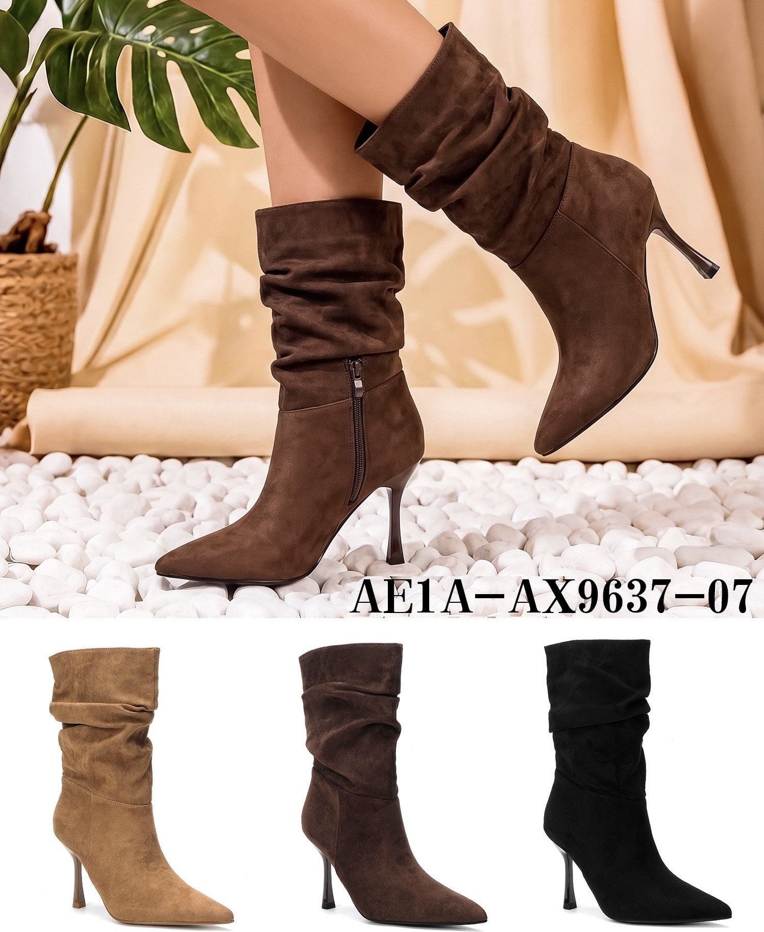 Mayorista AMANDA SHOES - Botines de tacón alto a la moda
