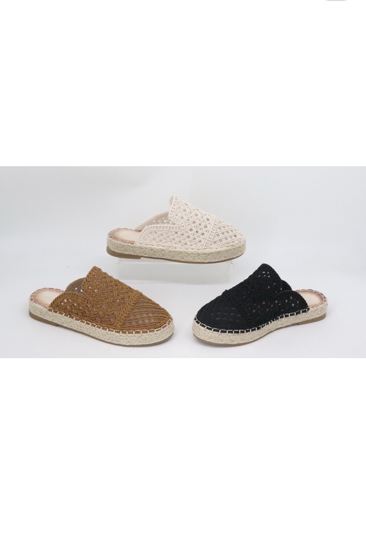 Wholesaler AMANDA SHOES - PERFORATED ESPADRILLE MULE