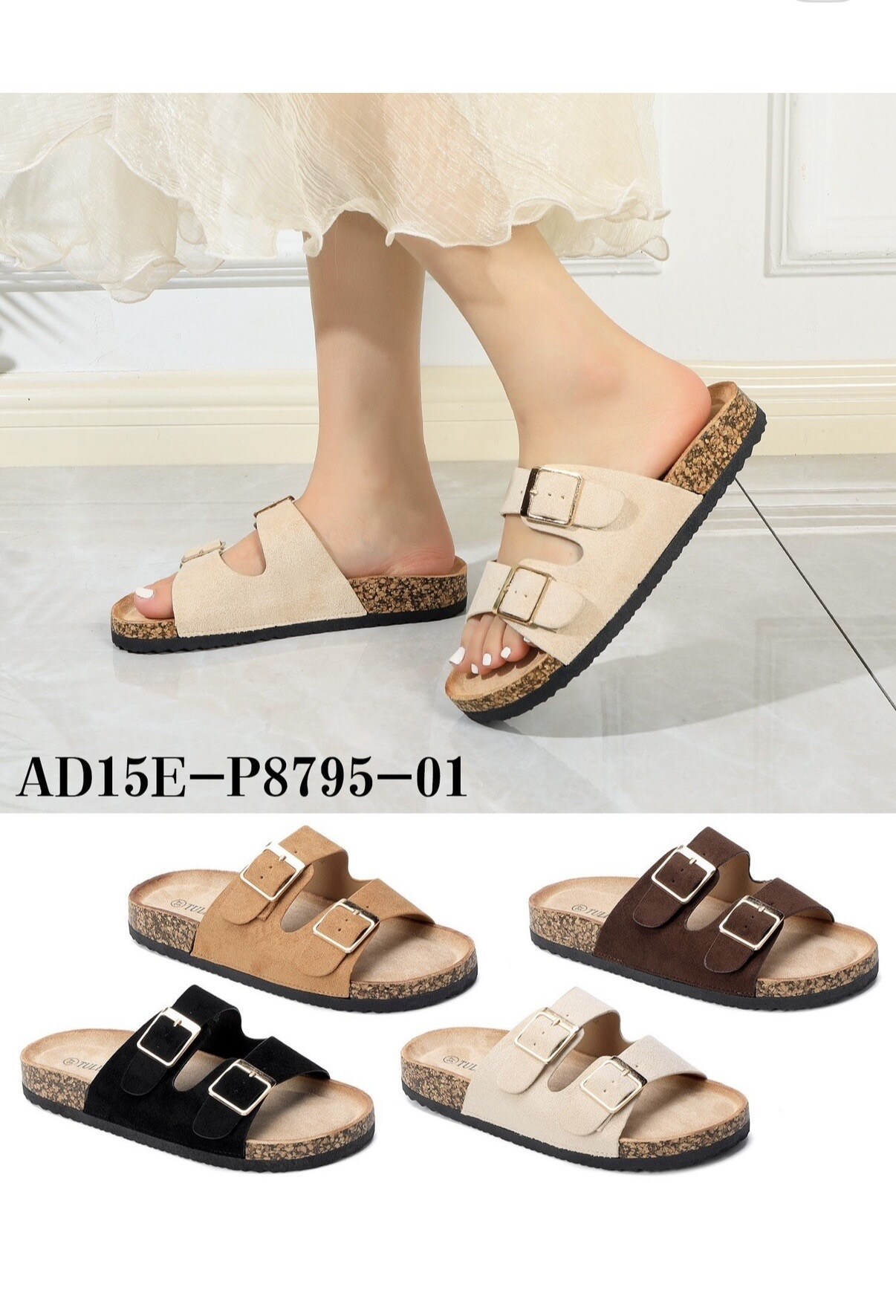 Wholesaler AMANDA SHOES - SLIPPER WITH ANTI-SWEAT INSOLE AND ADJUSTABLE BUCKLES