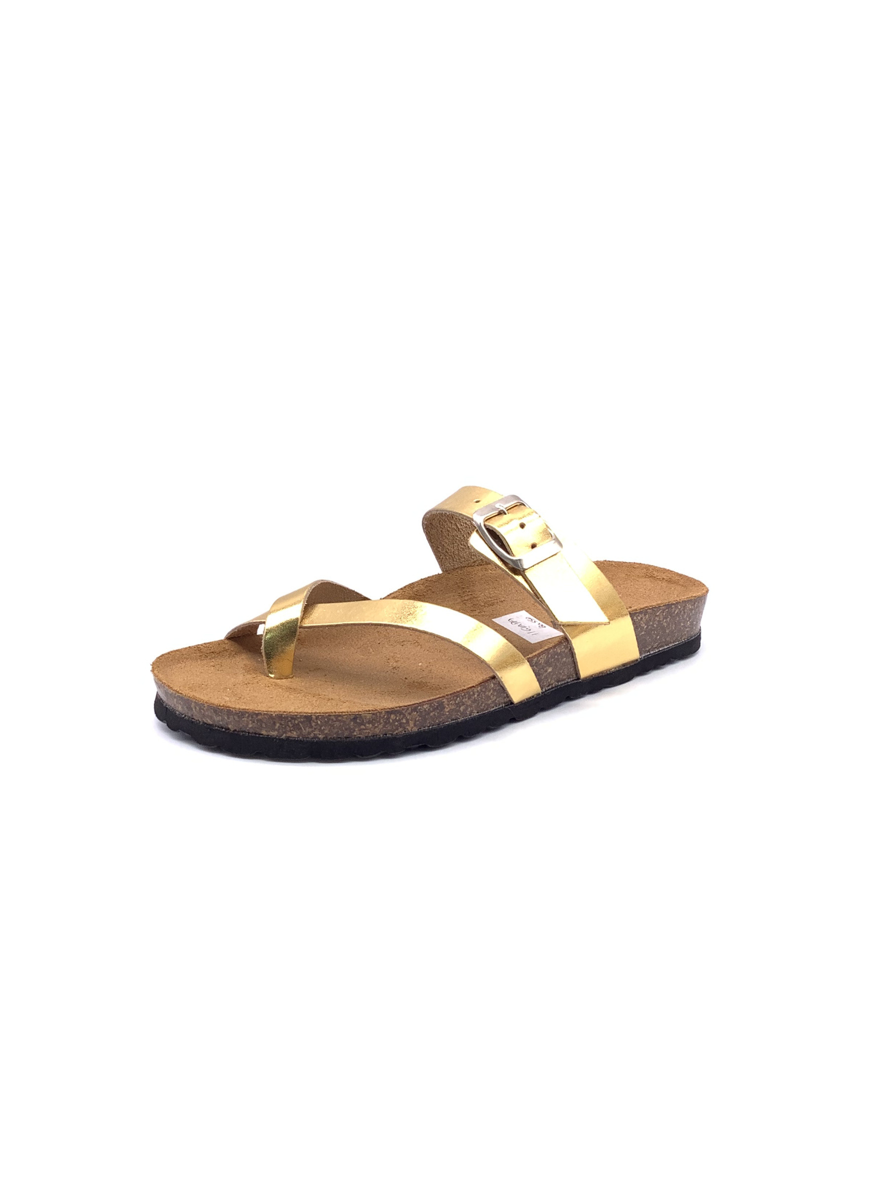 Wholesaler AMANDA SHOES - LEATHER SLIPPERS WITH LEATHER INSOLE AND SYNTHETIC SOLE. FLIP-FLOPS WITH ADJUSTABLE STRAP ON THE INSTEP