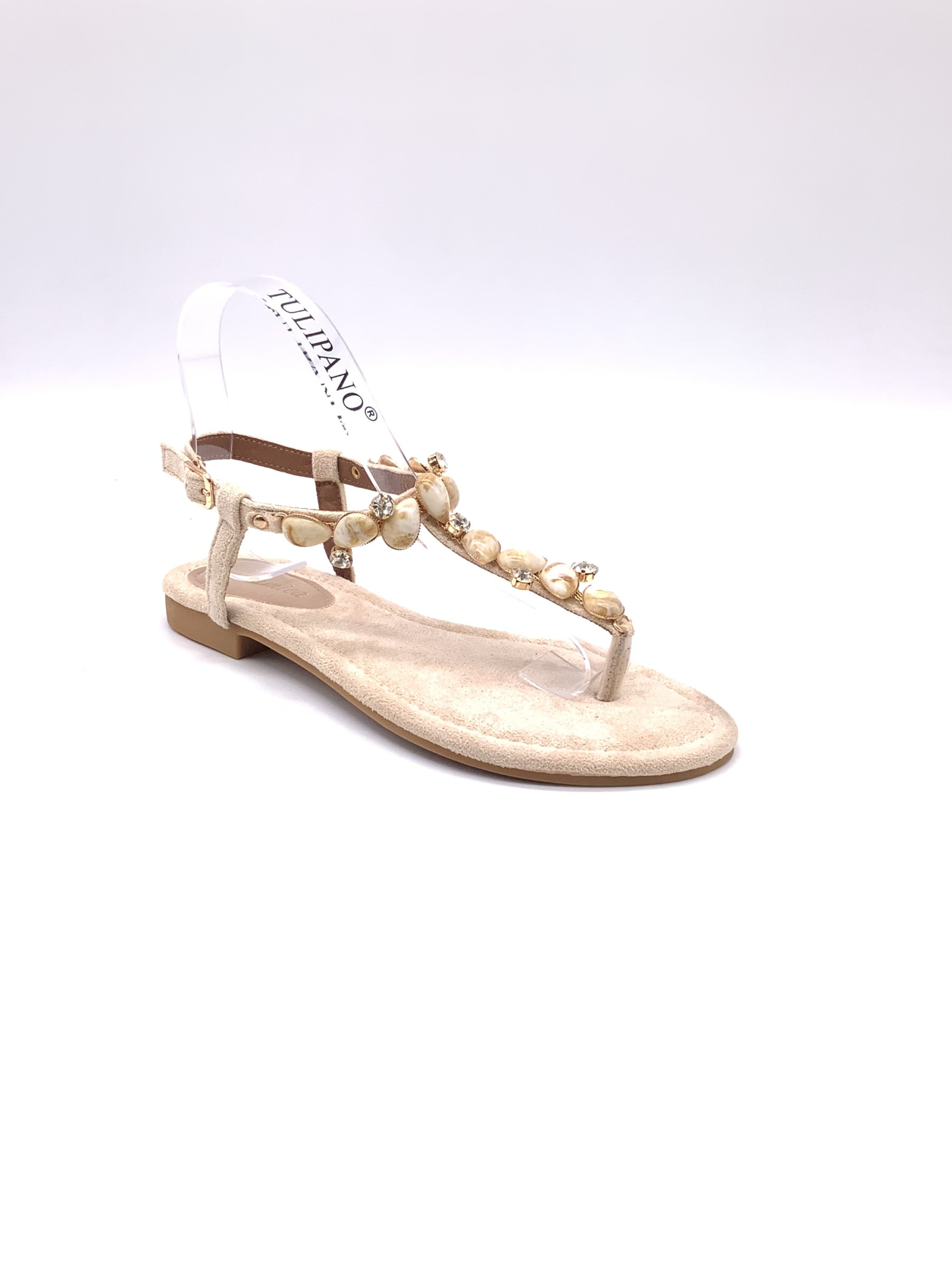 Grossista AMANDA SHOES - Sandali con diamanti sopra e pietre colorate