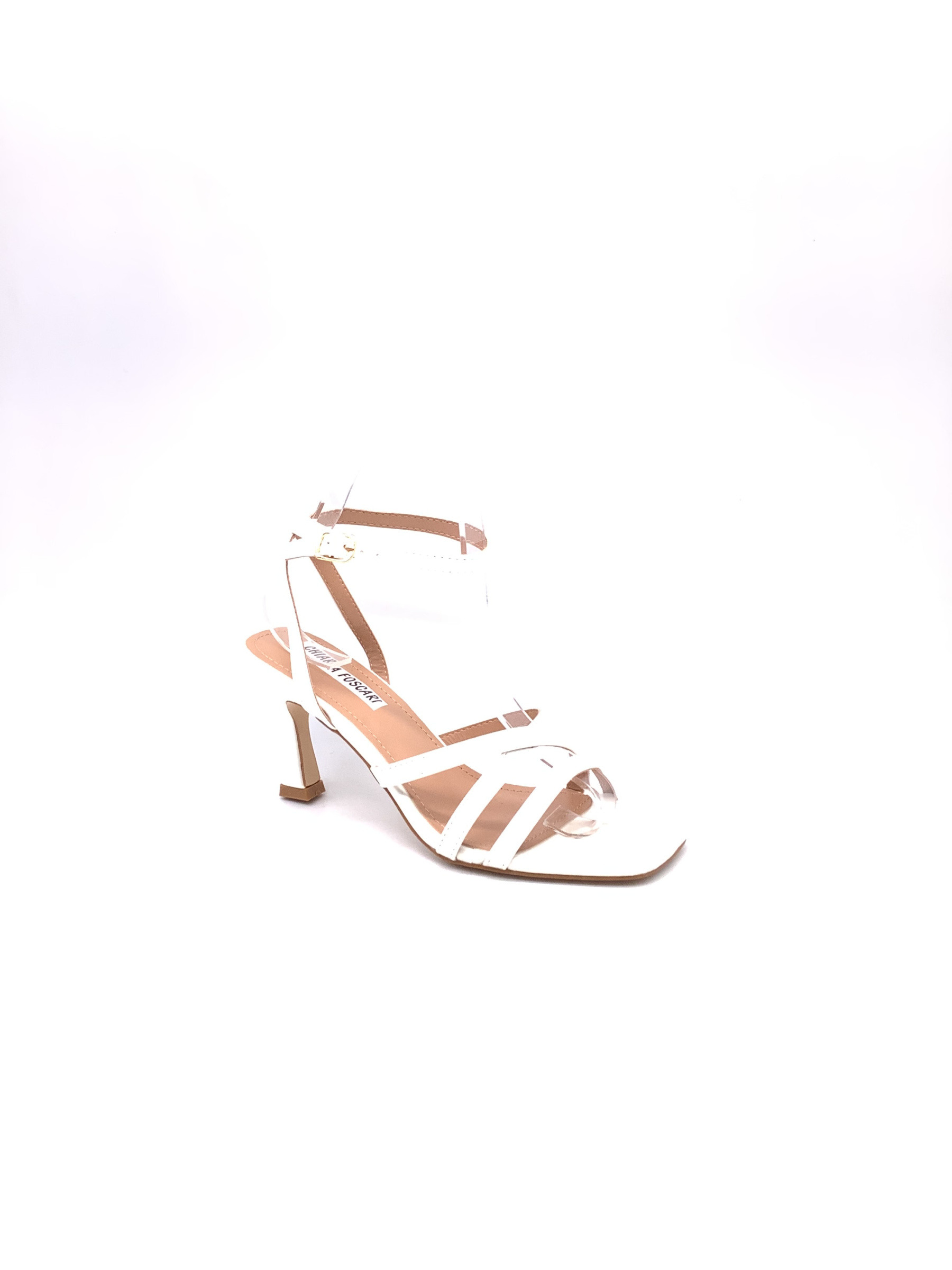 Wholesaler AMANDA SHOES - SHINY SANDAL WITH ANKLE STRAP HEEL 8.5 CM