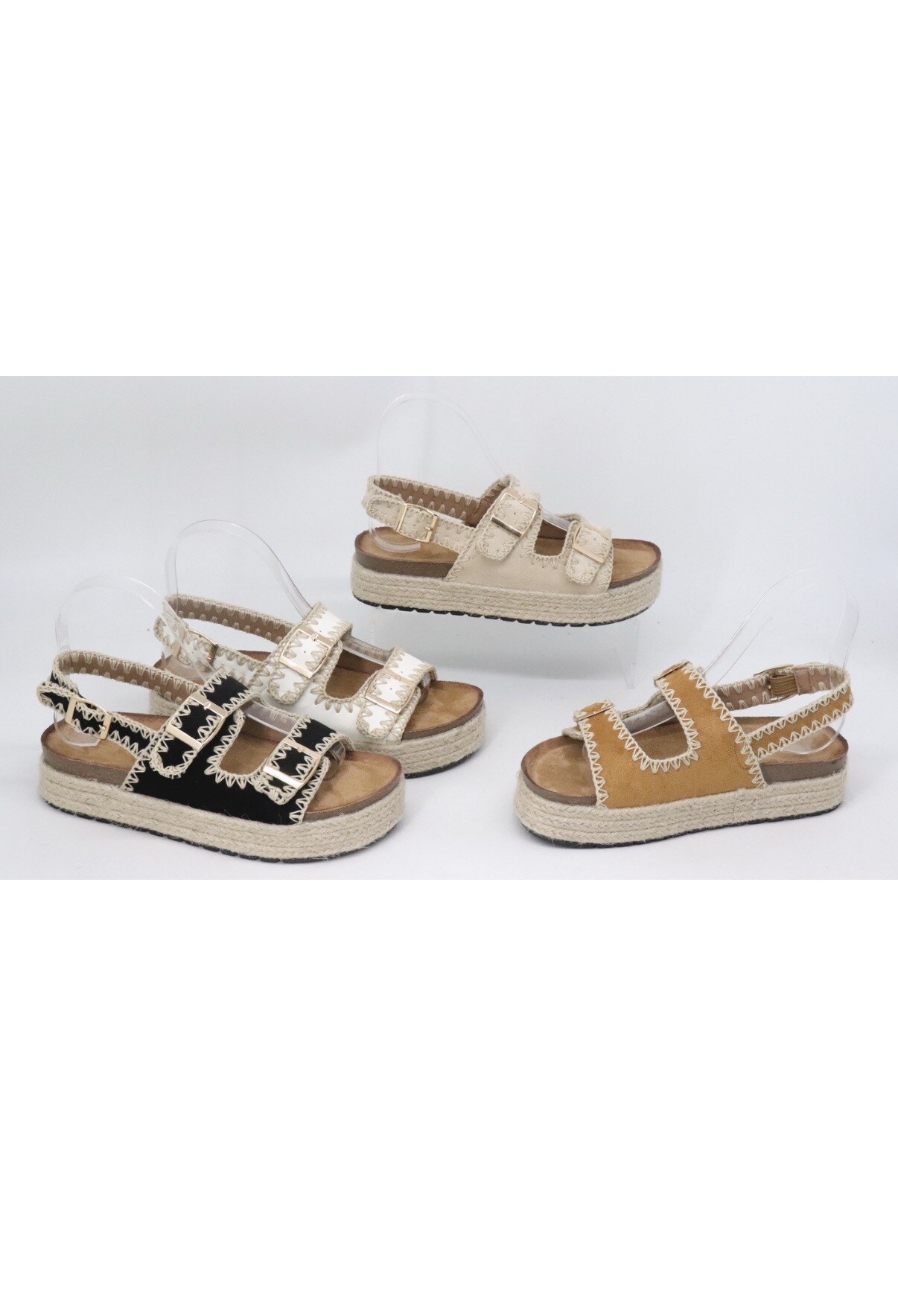 Wholesaler AMANDA SHOES - SANDAL 3 CM SOLE ADJUSTABLE BUCKLES
