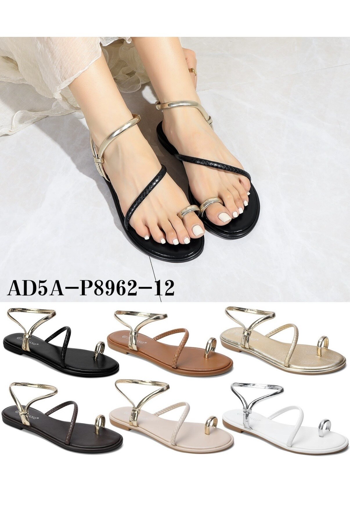 Wholesaler AMANDA SHOES - Flat thong sandals