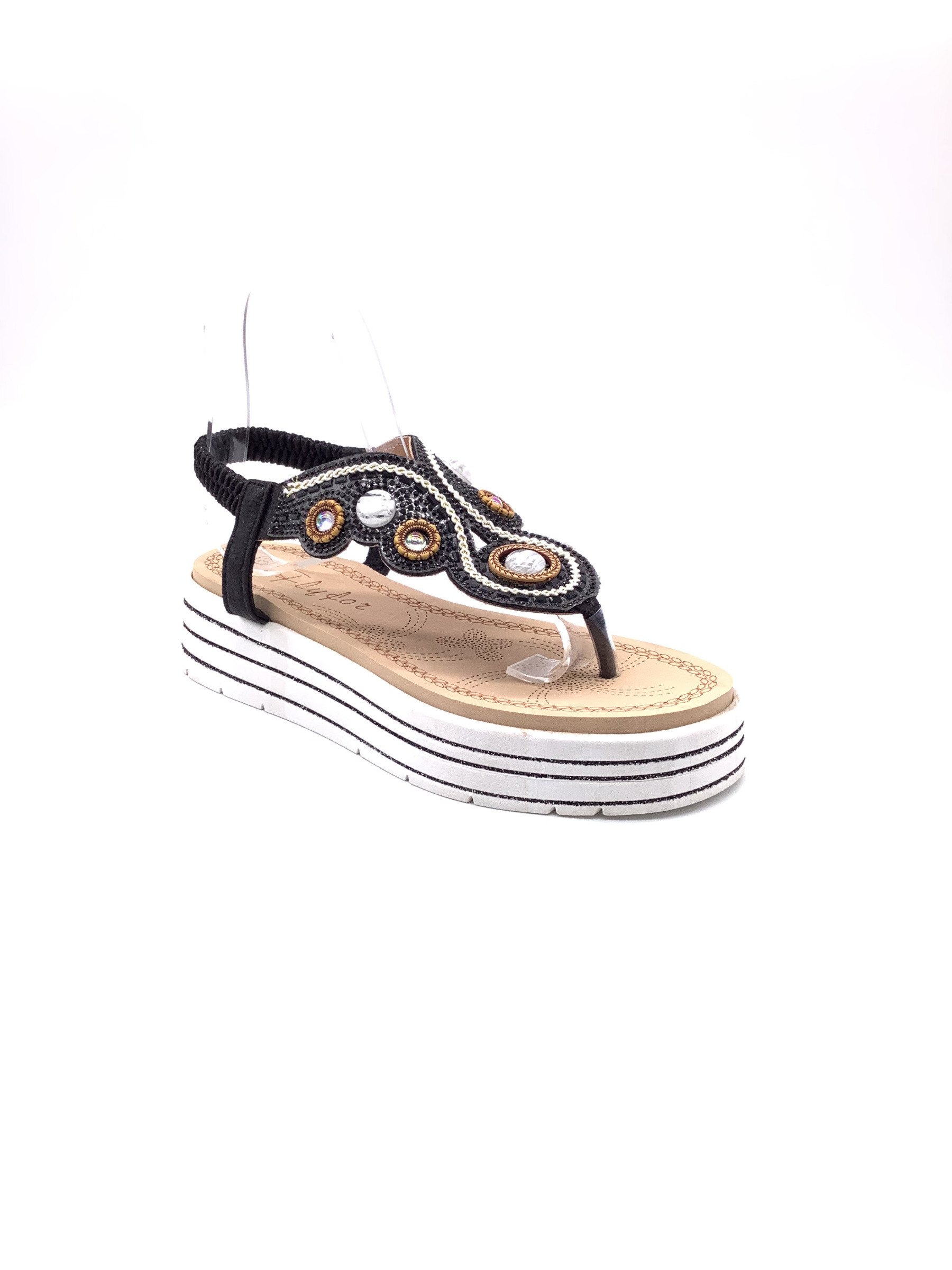 Wholesaler AMANDA SHOES - SANDALS WITH RHINESTONES AND STONES