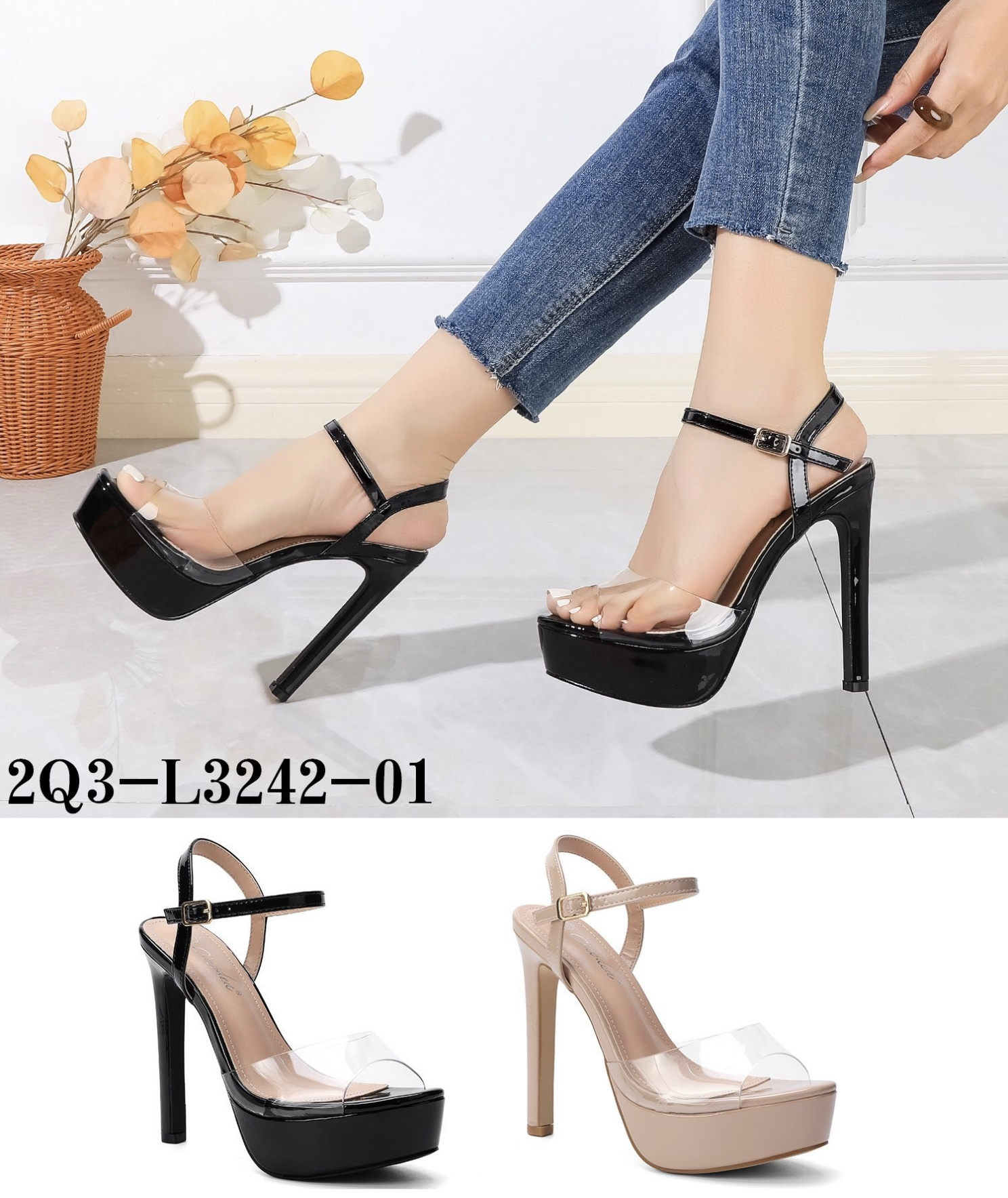 Grossiste AMANDA SHOES - SANDALES À TALONS HAUTS TENDANCE
