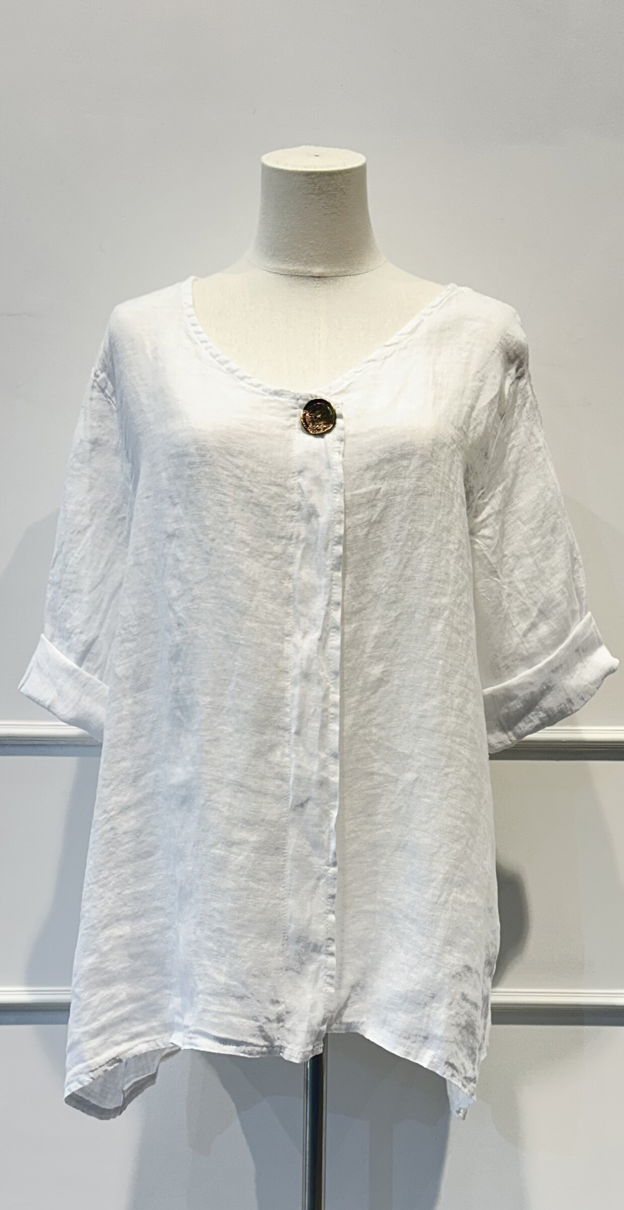 Grossiste AMARIA - Blouse Femme en Lin manches courtes