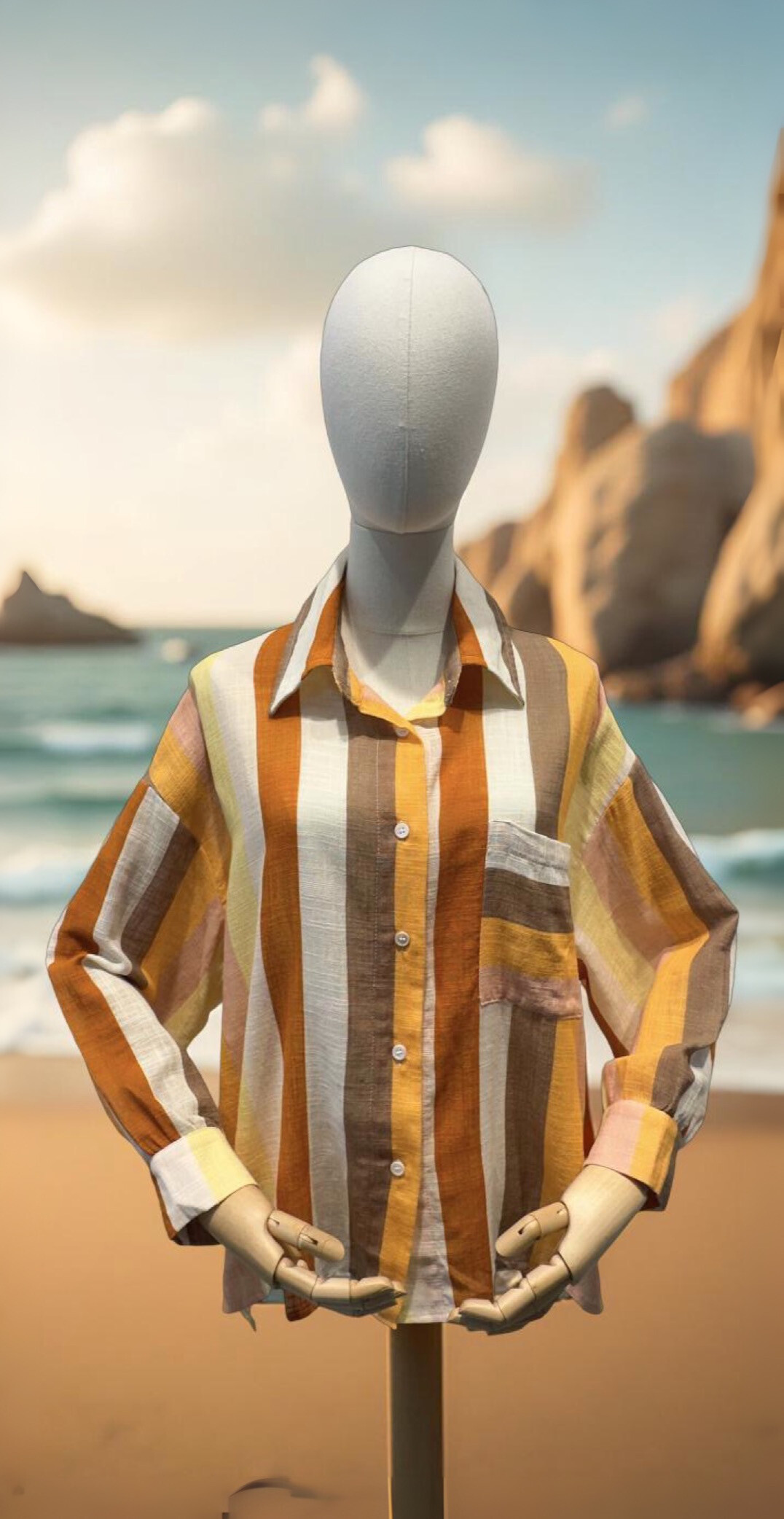 Wholesaler AMARIA - Light Cotton shirt, touched linen