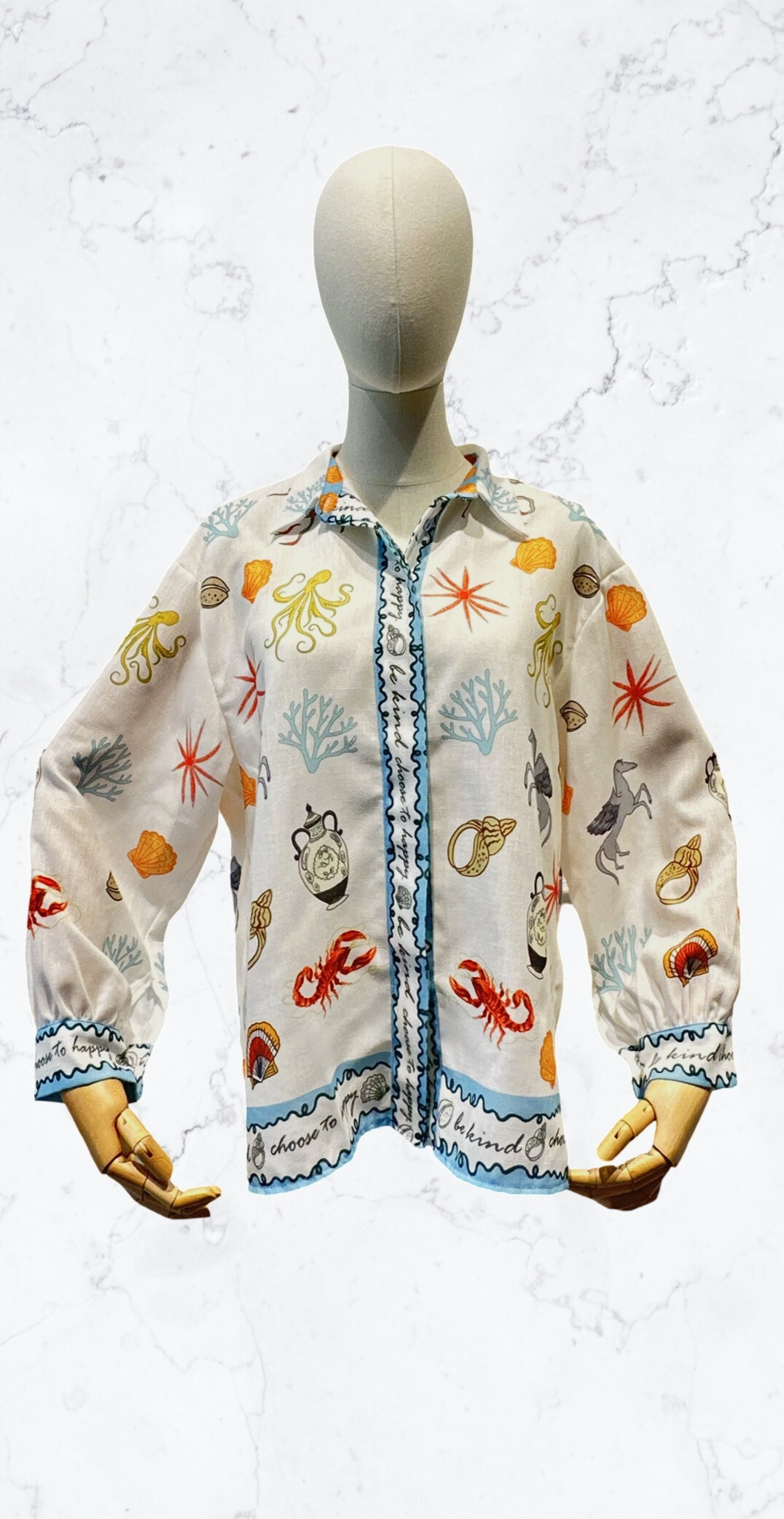 Wholesaler AMARIA - Light sleeve Long sleeves Summer Beach Drawing
