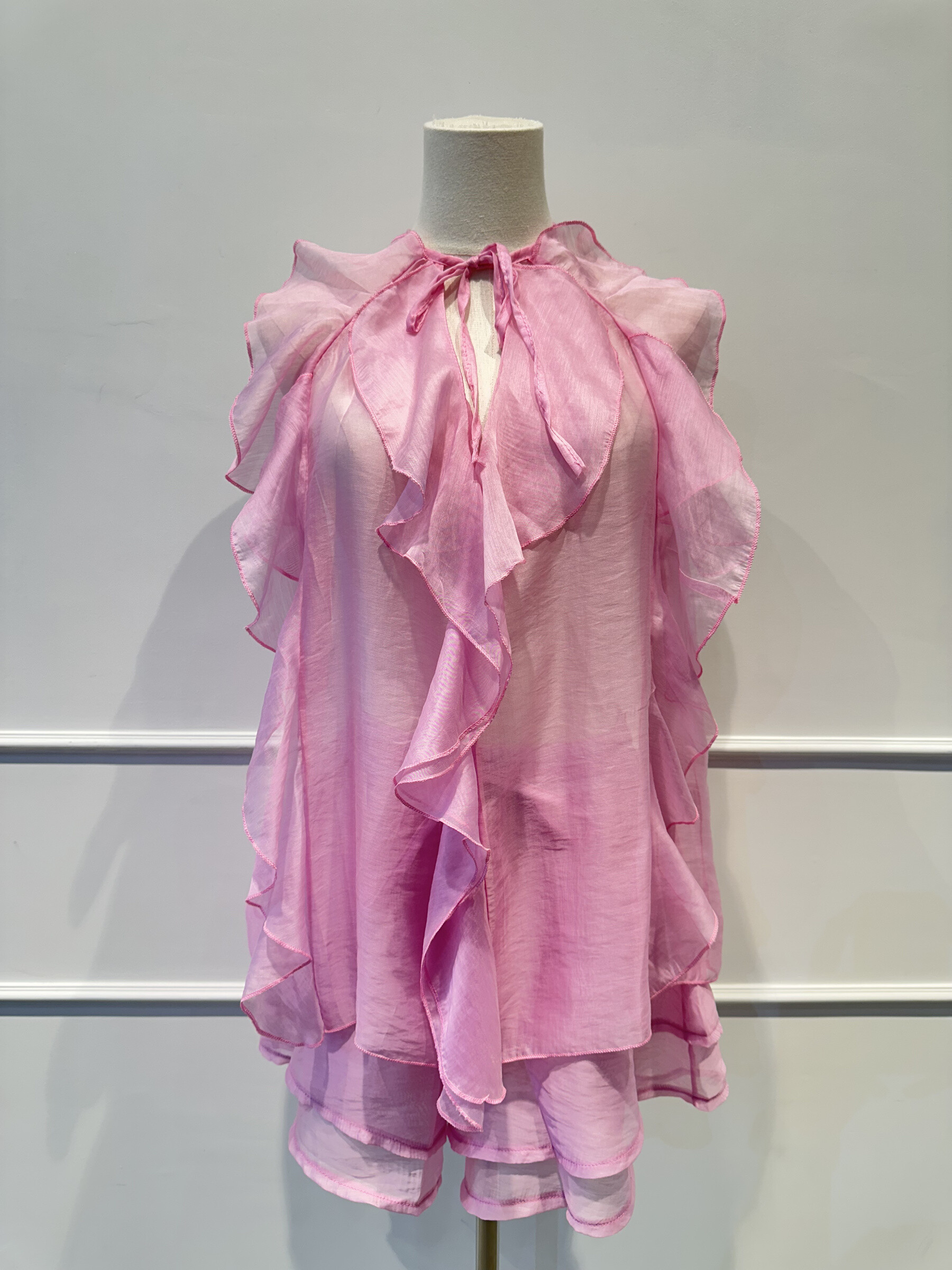 Grossiste AMARIA - Ensemble Voile à Volants – Top Fluide & Short Taille Élastique