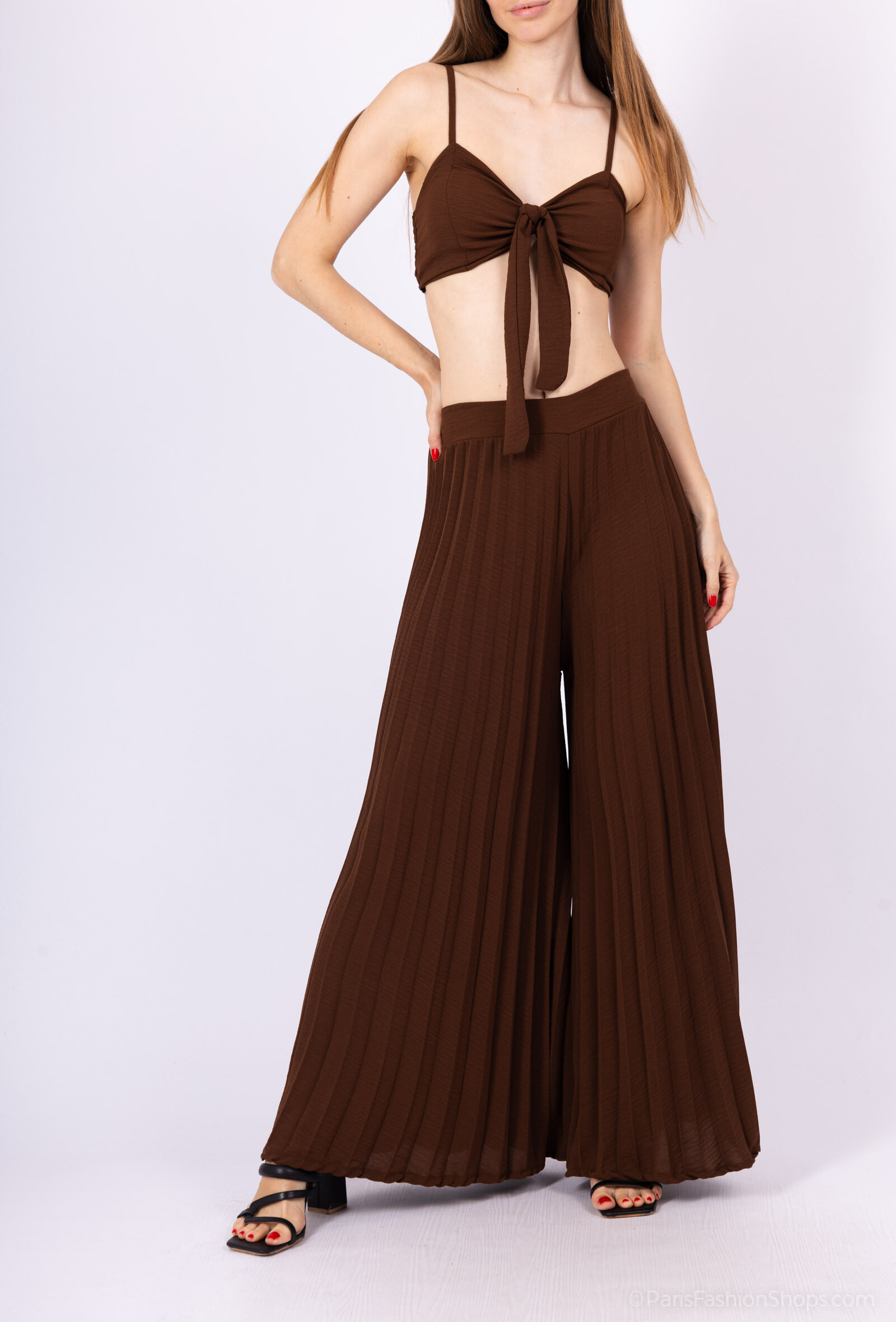 Grossiste AMARIA - Ensemble 2 pièces brassière pantalon plissé