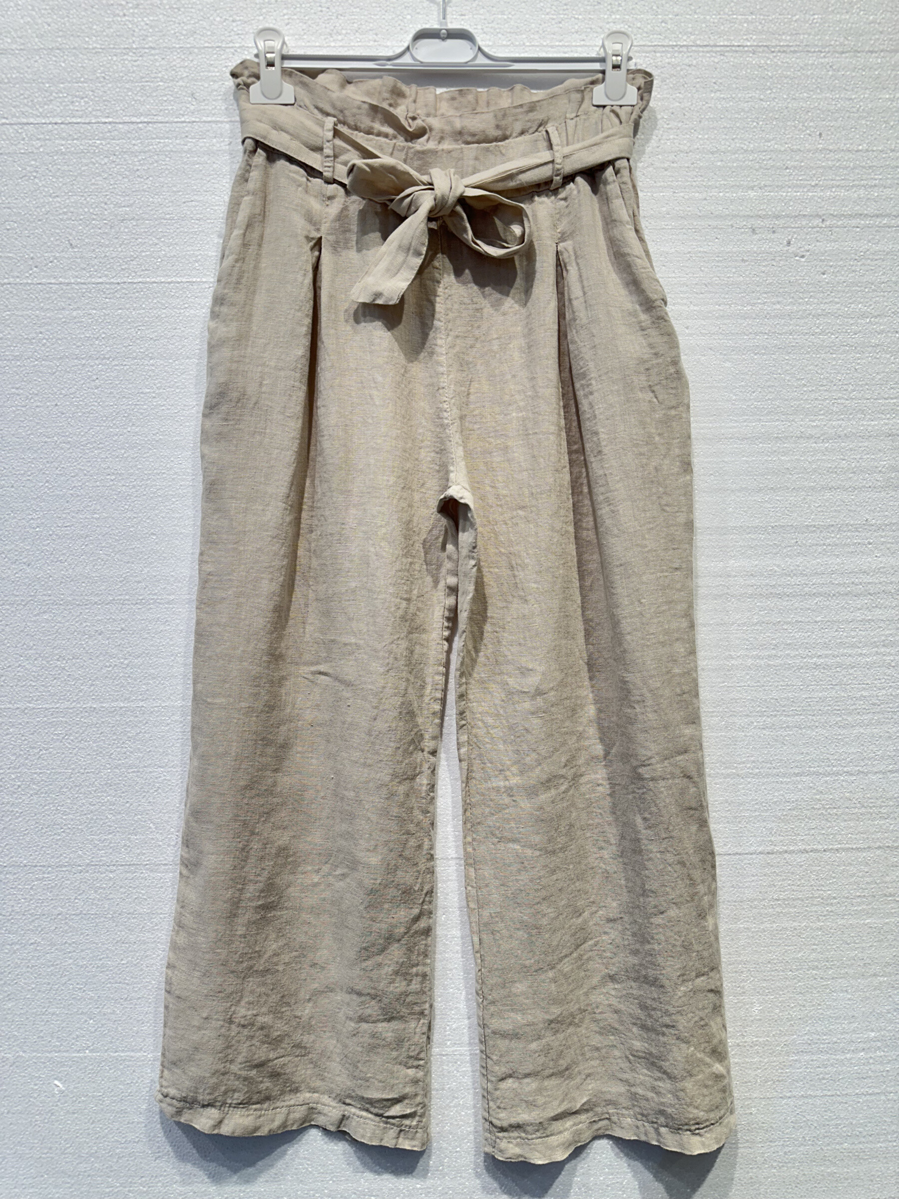 Grossiste AMARIA - Pantalon en Lin avec Ceinture à Nouer