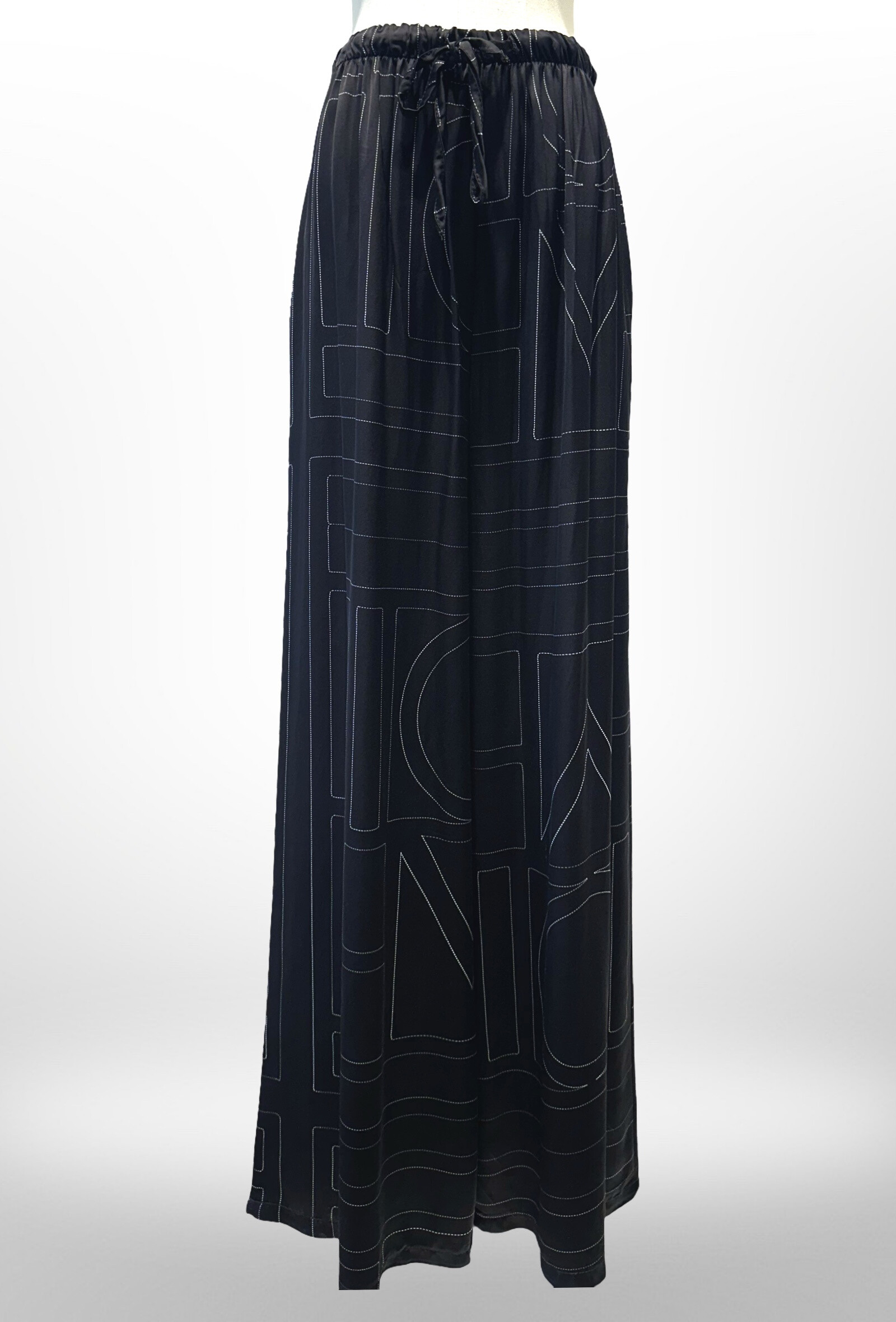 Grossiste AMARIA - Pantalon large fluide à taille élastiquée – imprimé graphique