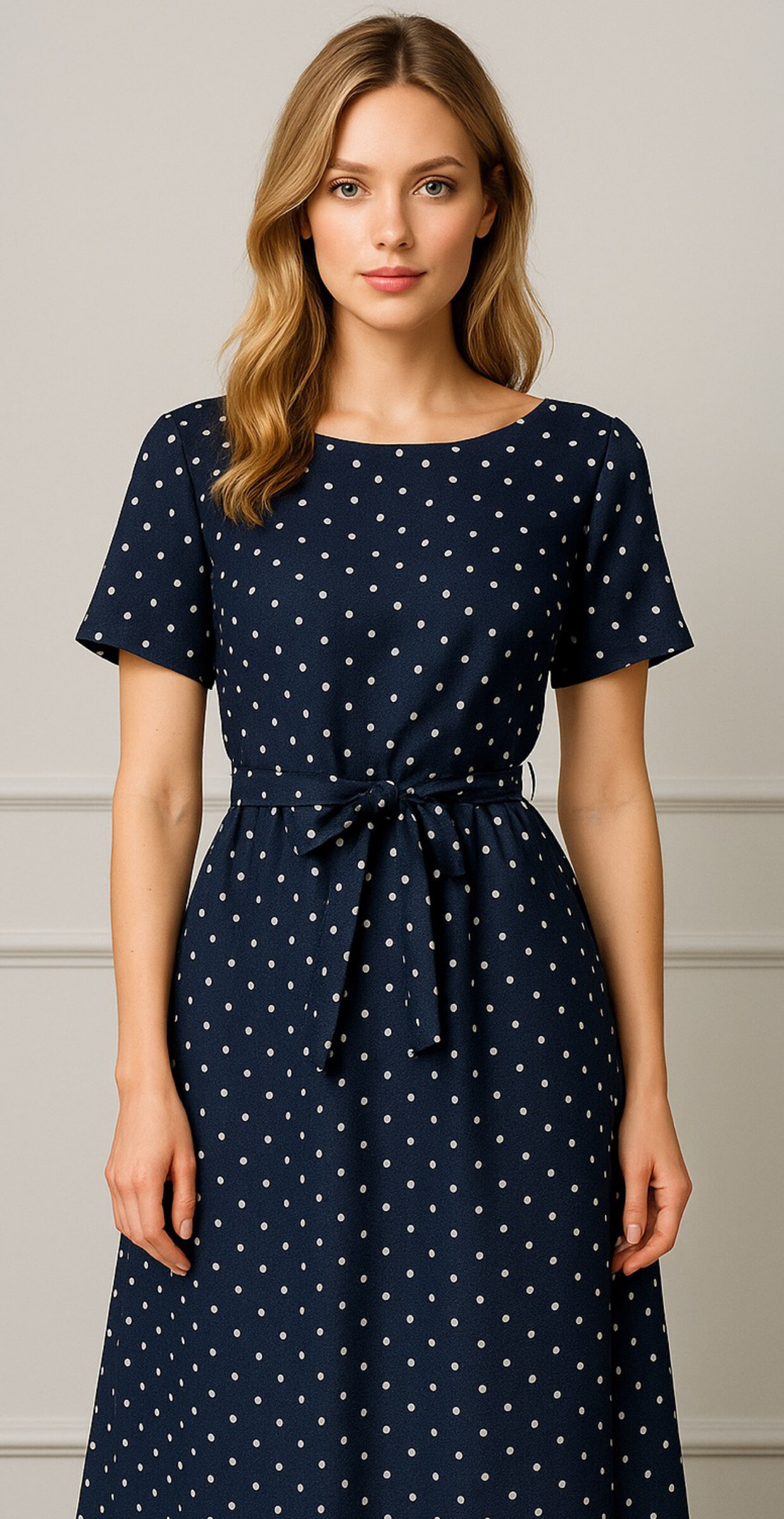 Wholesaler AMARIA - Round neck dots dots belt
