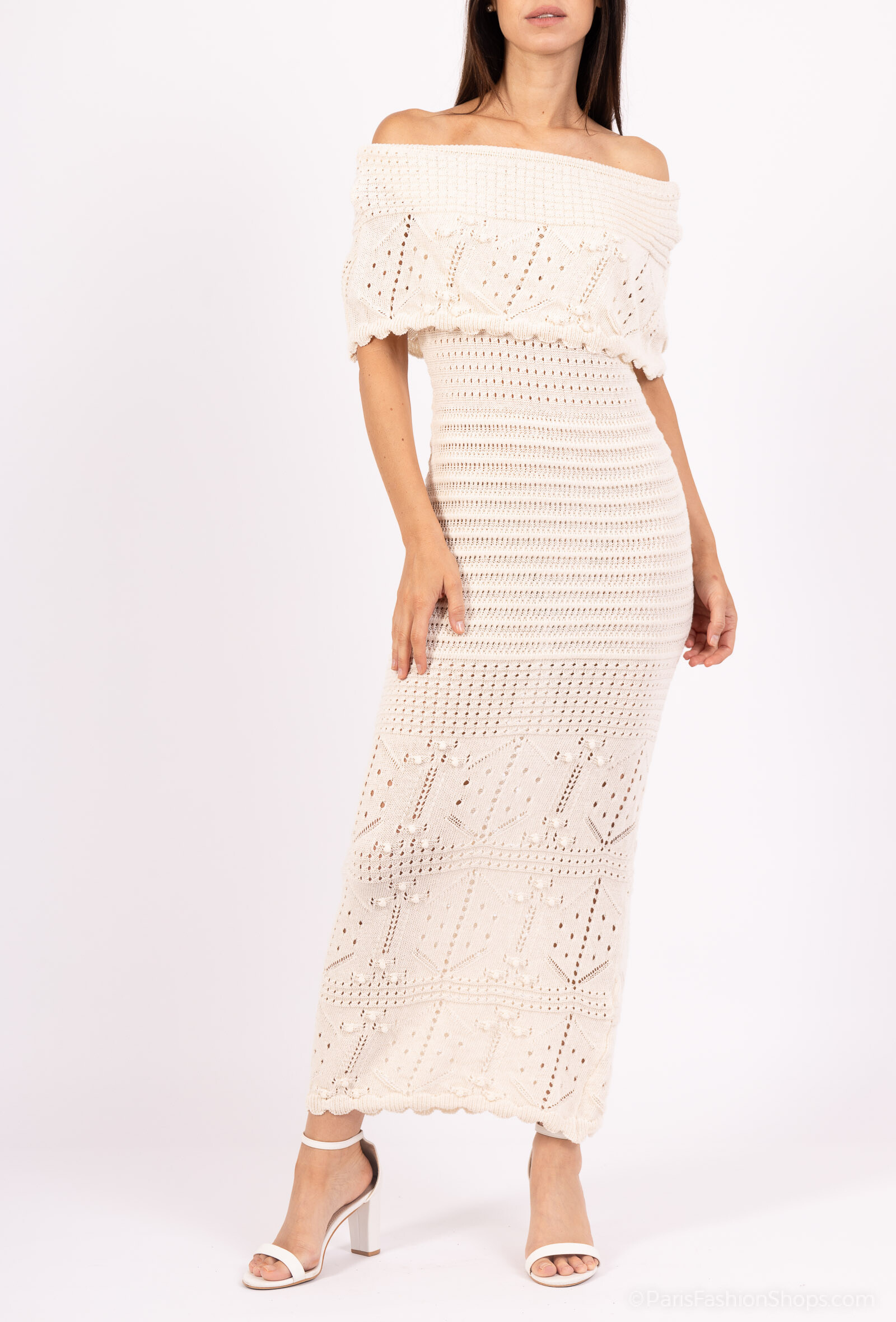 Grossiste AMARIA - Robe Longue Bohème en Crochet Rivieira