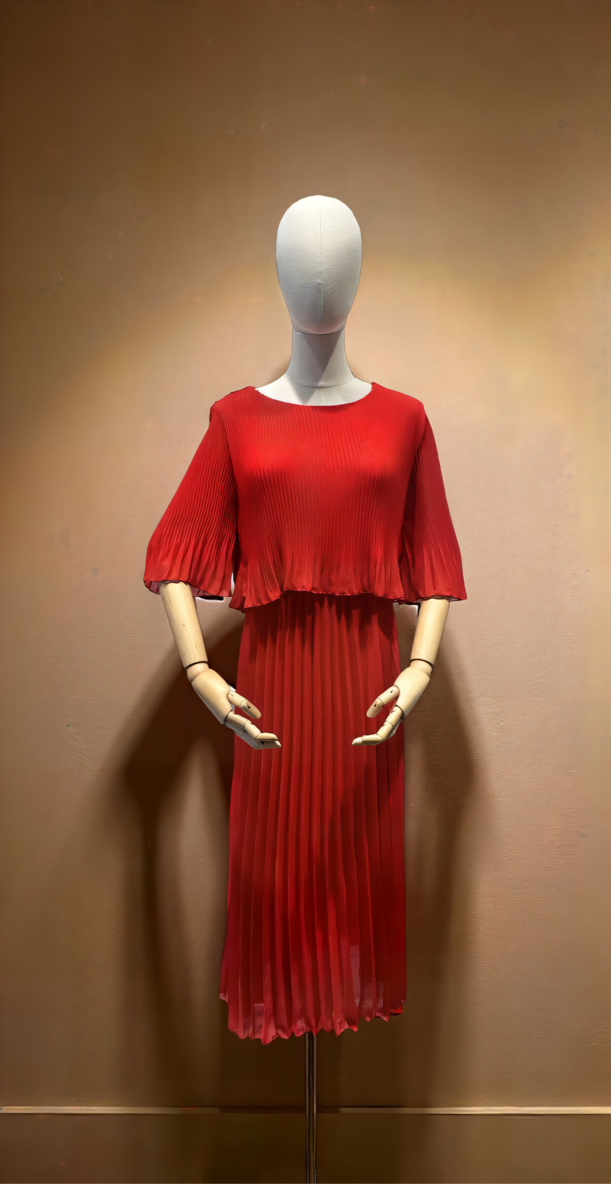 Wholesaler AMARIA - Plisson/ Long pleated dress
