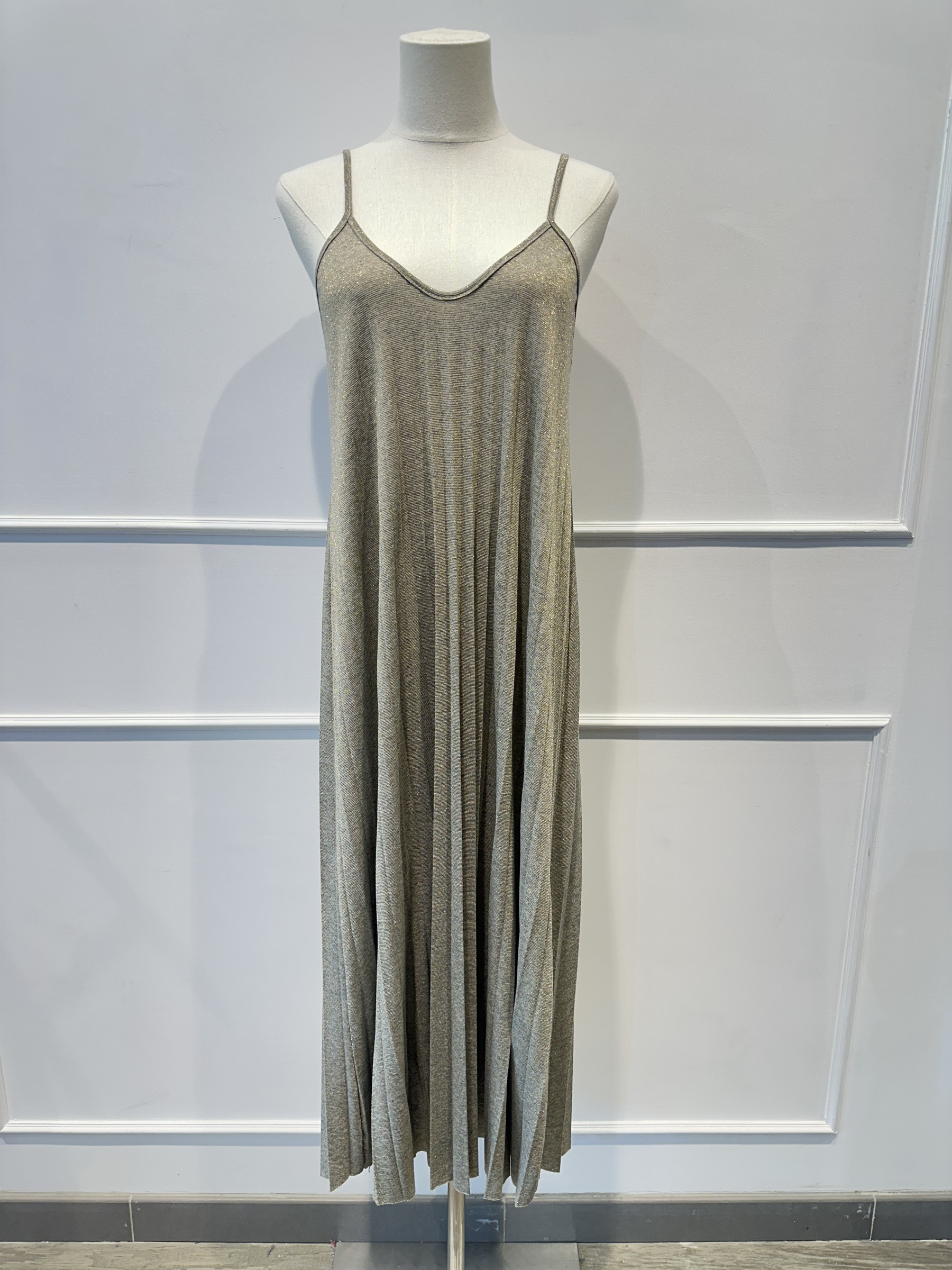 Wholesaler AMARIA - Sparkling Long Lurex Dress with Straps - LUREX VISCOSE