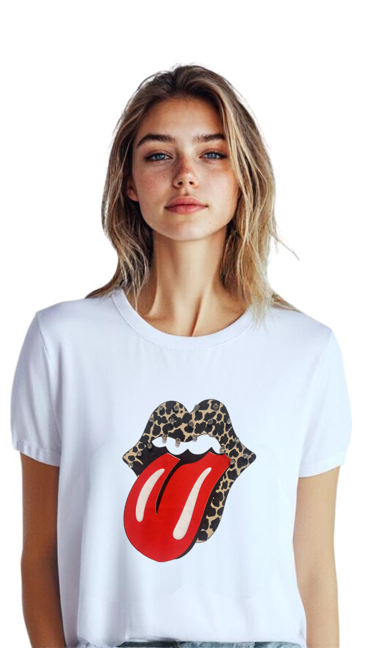 Wholesaler AMARIA - Rock/ White T-shirt short sleeves printed Language