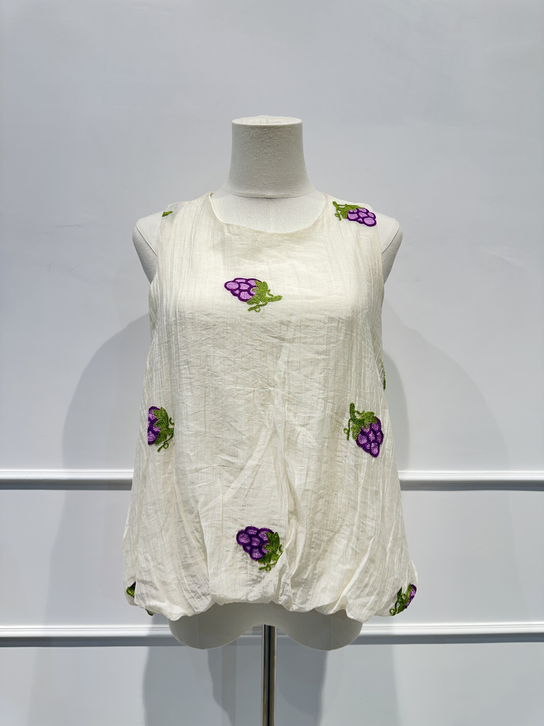 Mayorista AMARIA - Top sin mangas uva bordado