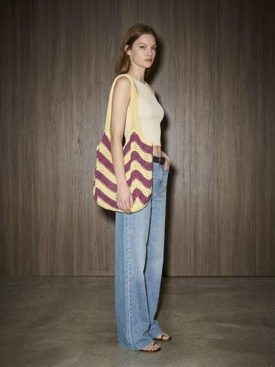 Großhändler Amelé - Shopper-Tasche aus Lochstrick