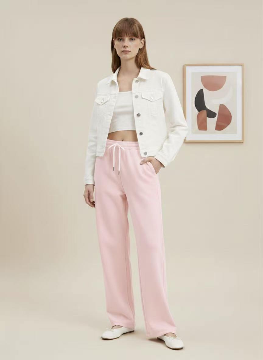 Grossiste Amelé - Pantalon long en tissu fluide avec cordon de serrage