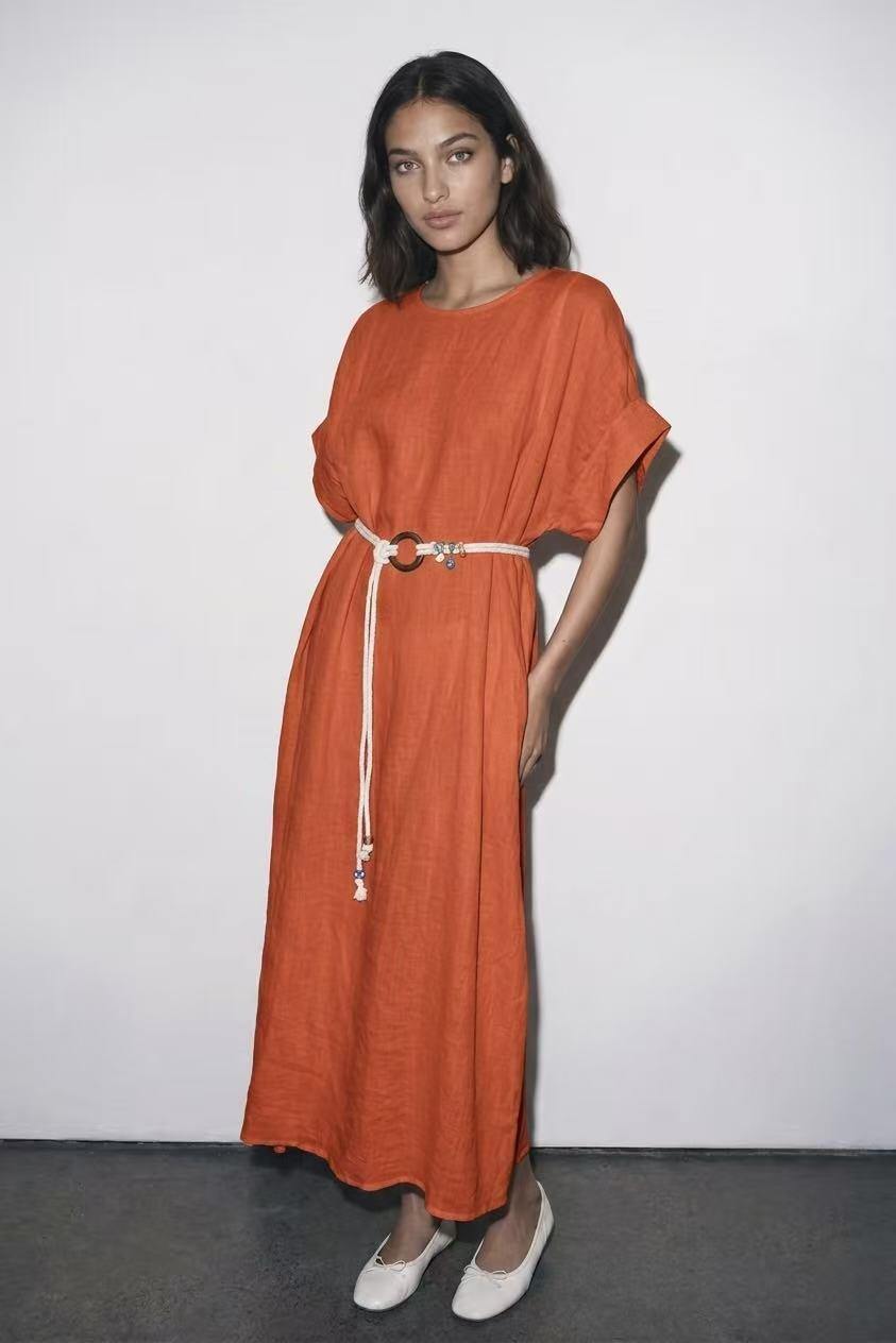 Wholesaler Amelé - Flowy dress with belt