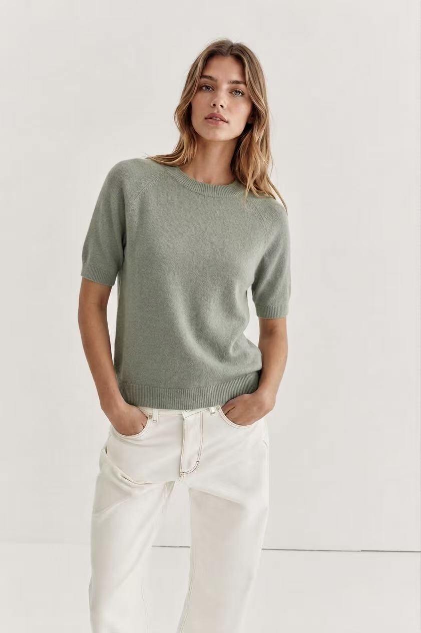 Wholesaler Amelé - Soft Knit Short Sleeve Sweater