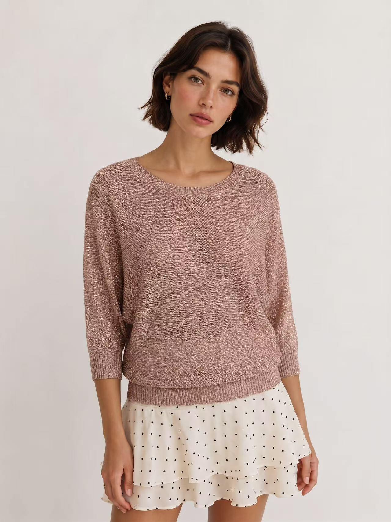 Wholesaler Amelé - Lightweight lurex knit sweater