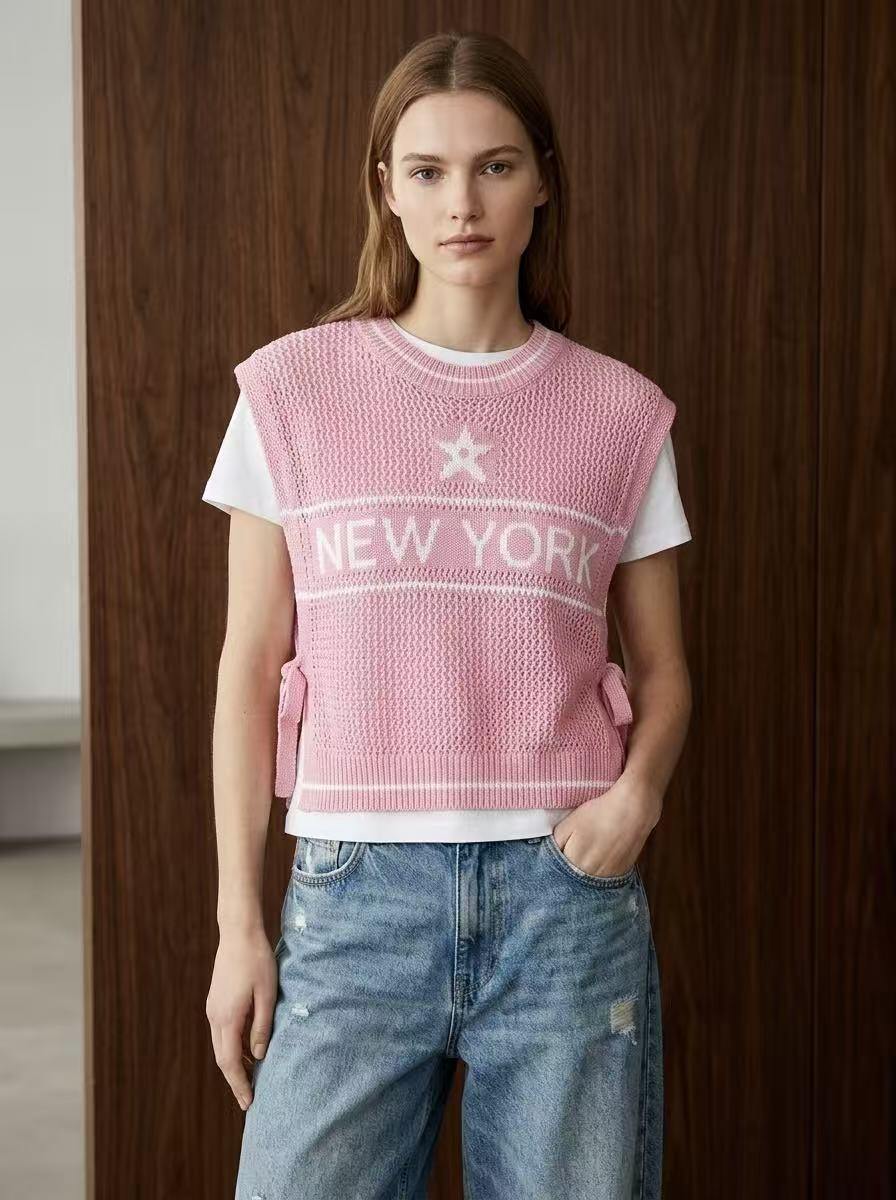 Grossiste Amelé - Débardeur en maille avec inscription New York