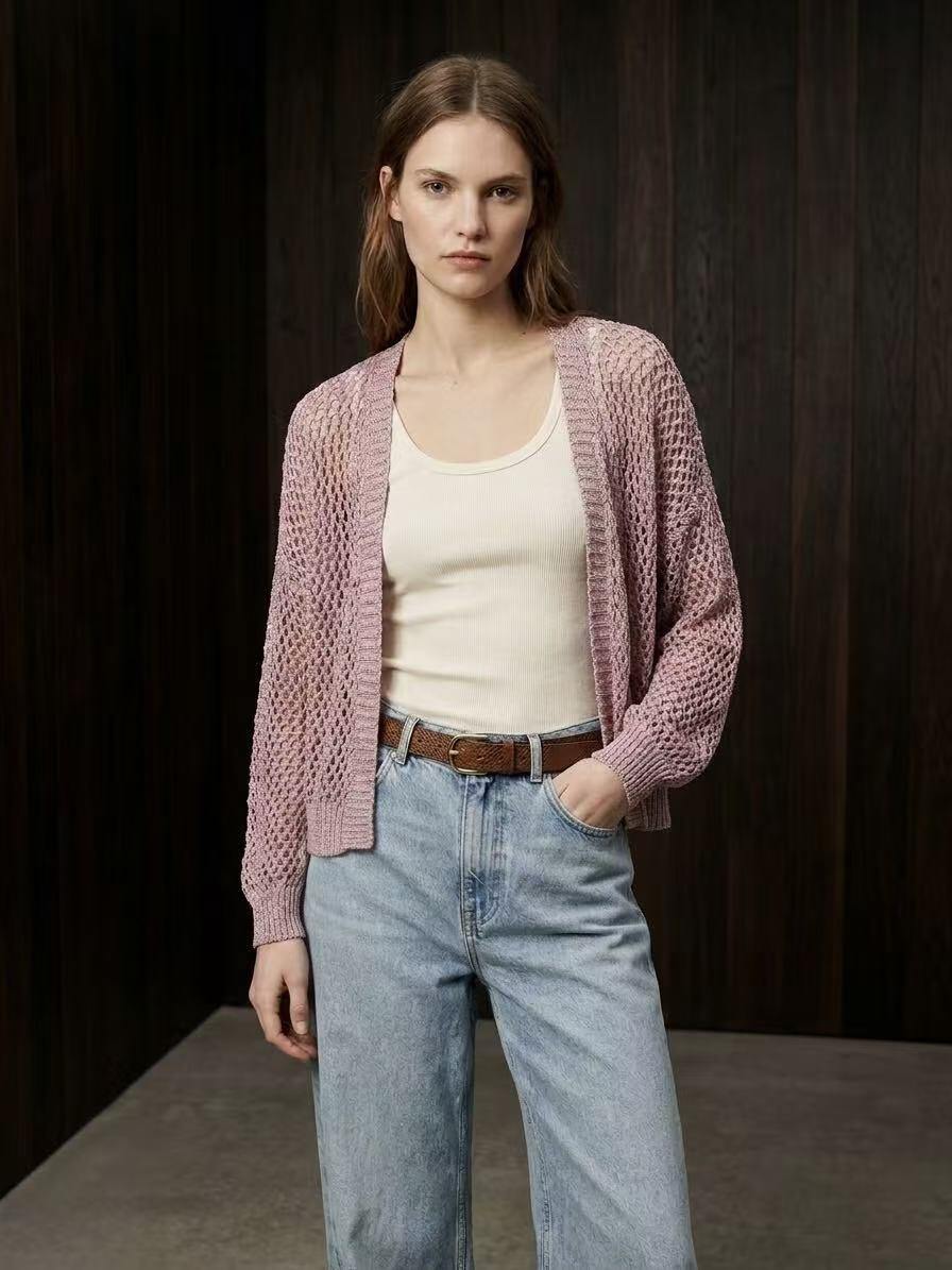 Grossista Amelé - Cardigan in maglia traforata