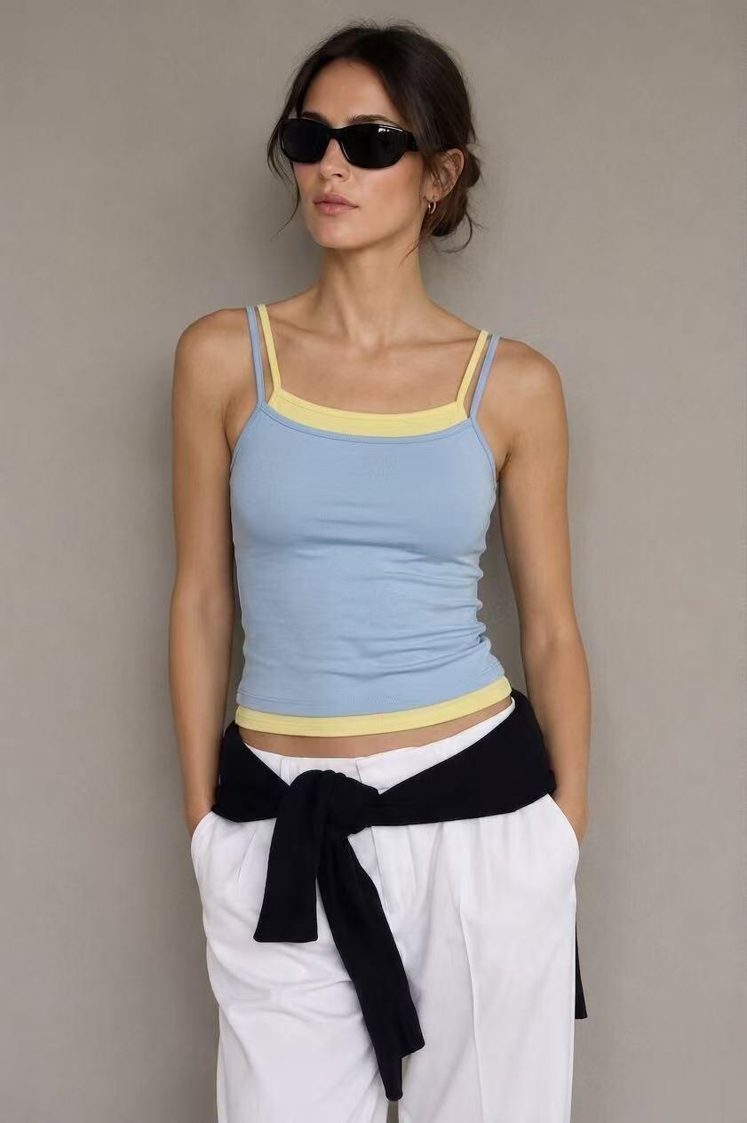 Wholesaler Amelé - Double Strap Contrast Top