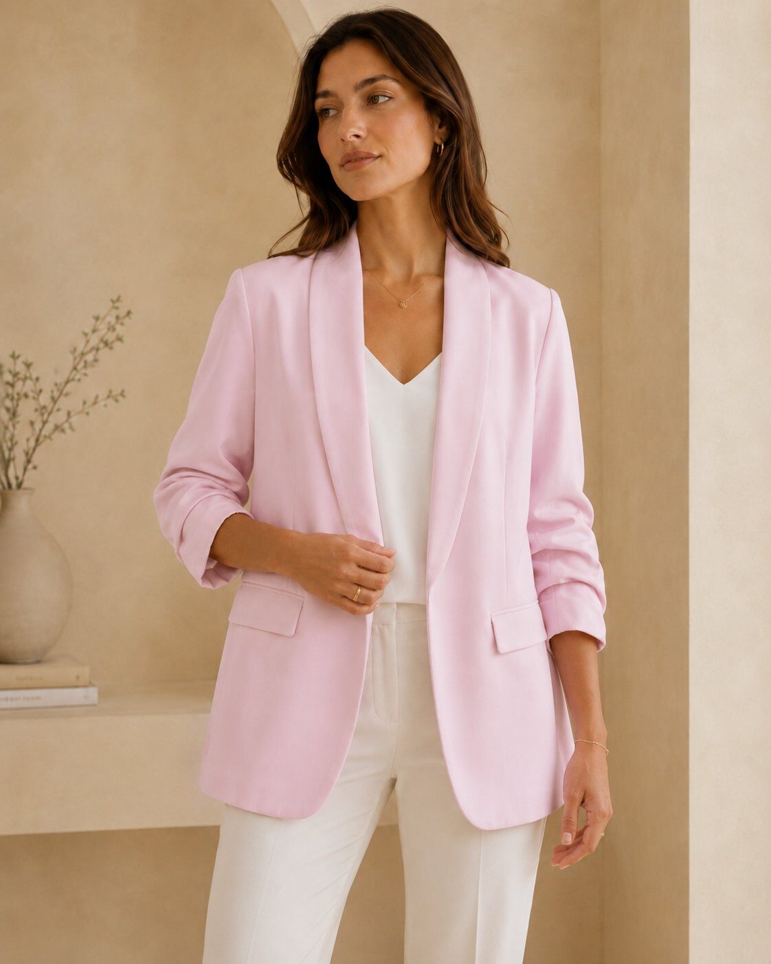 Mayorista AMIE KOKO - Blazer con mangas fruncidas