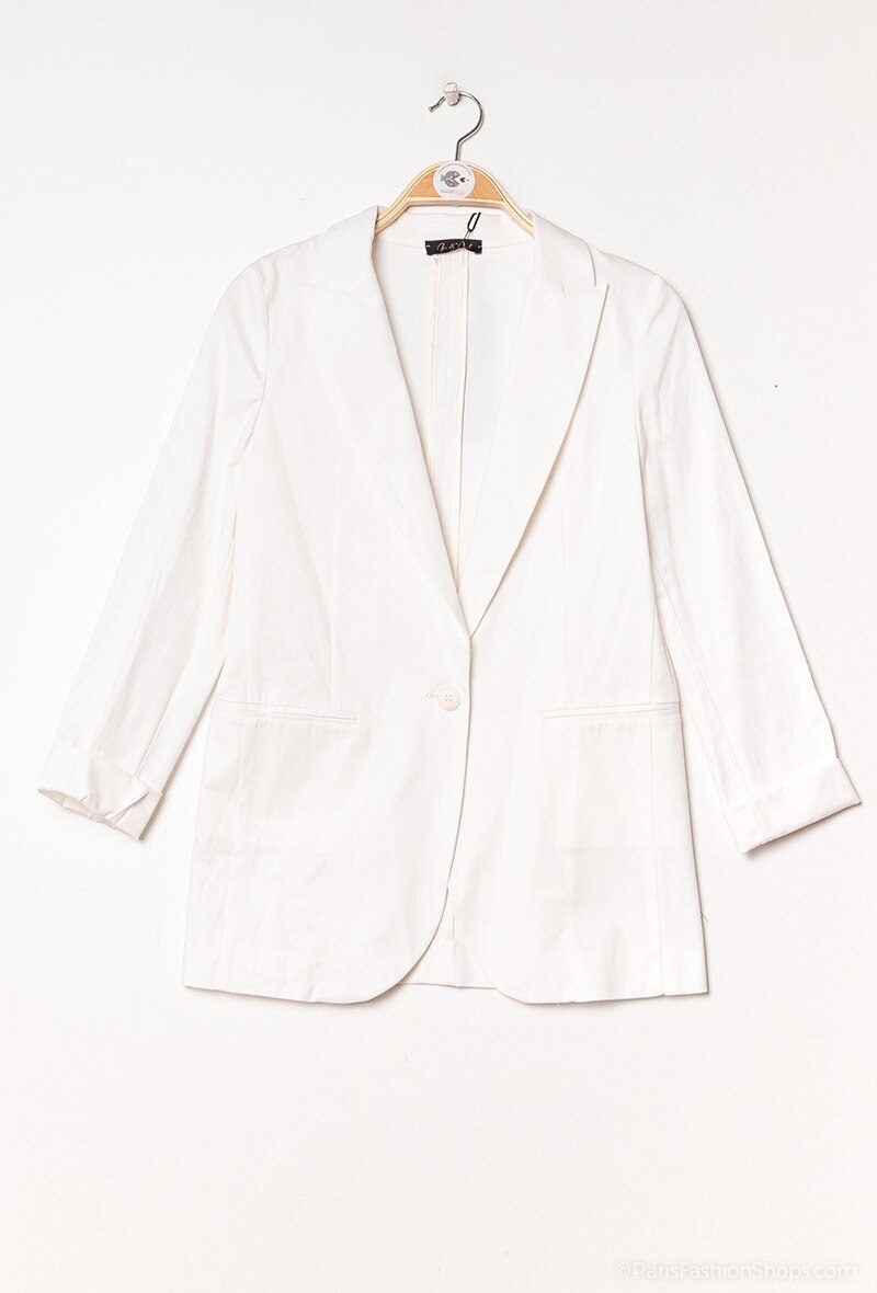 Wholesaler Amy&Clo - Straight cotton blazer with single button