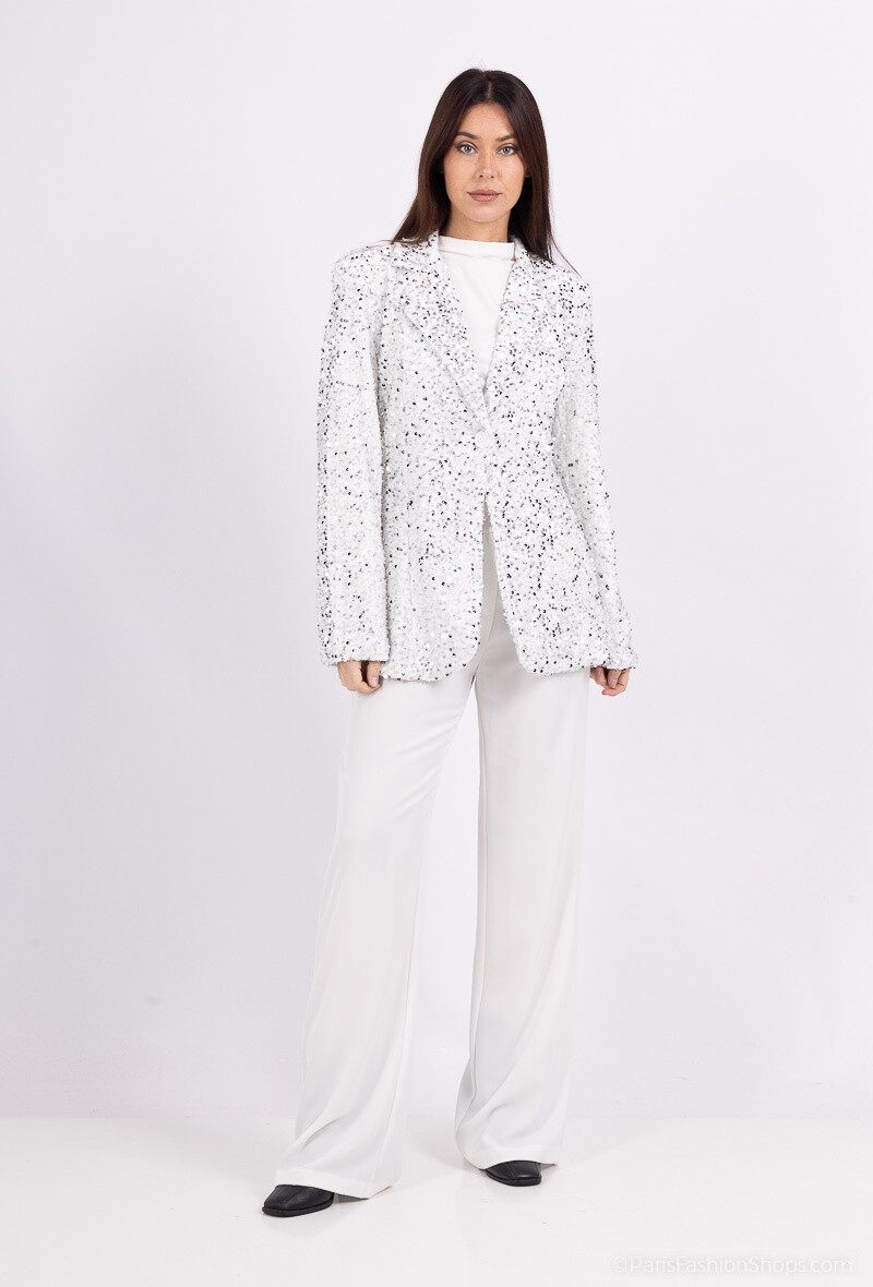 Wholesaler Amy&Clo - Chic velvet and sequin jacket with lining